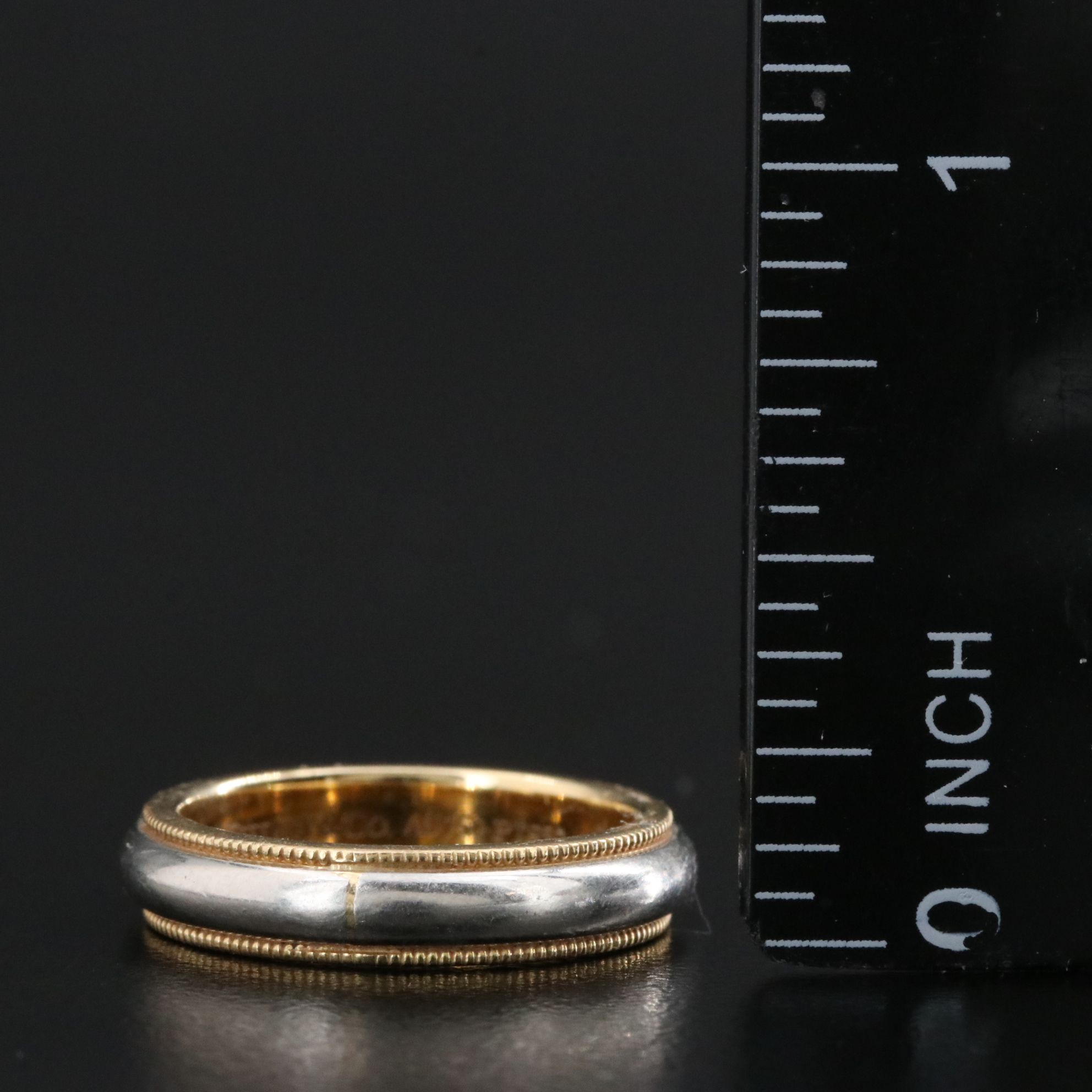 Tiffany & Co. Together 18K and Platinum Milgrain Band