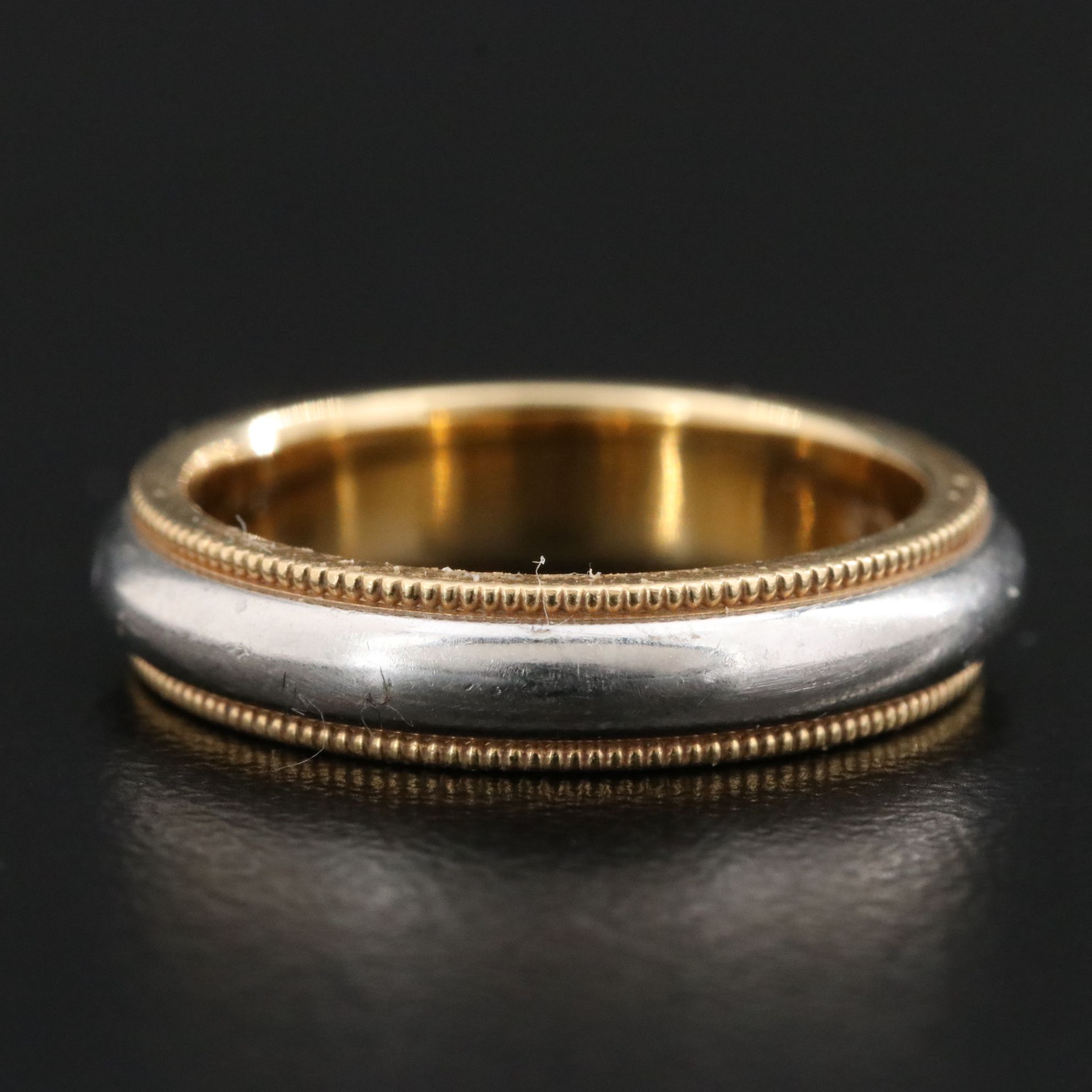 Tiffany & Co. Together 18K and Platinum Milgrain Band