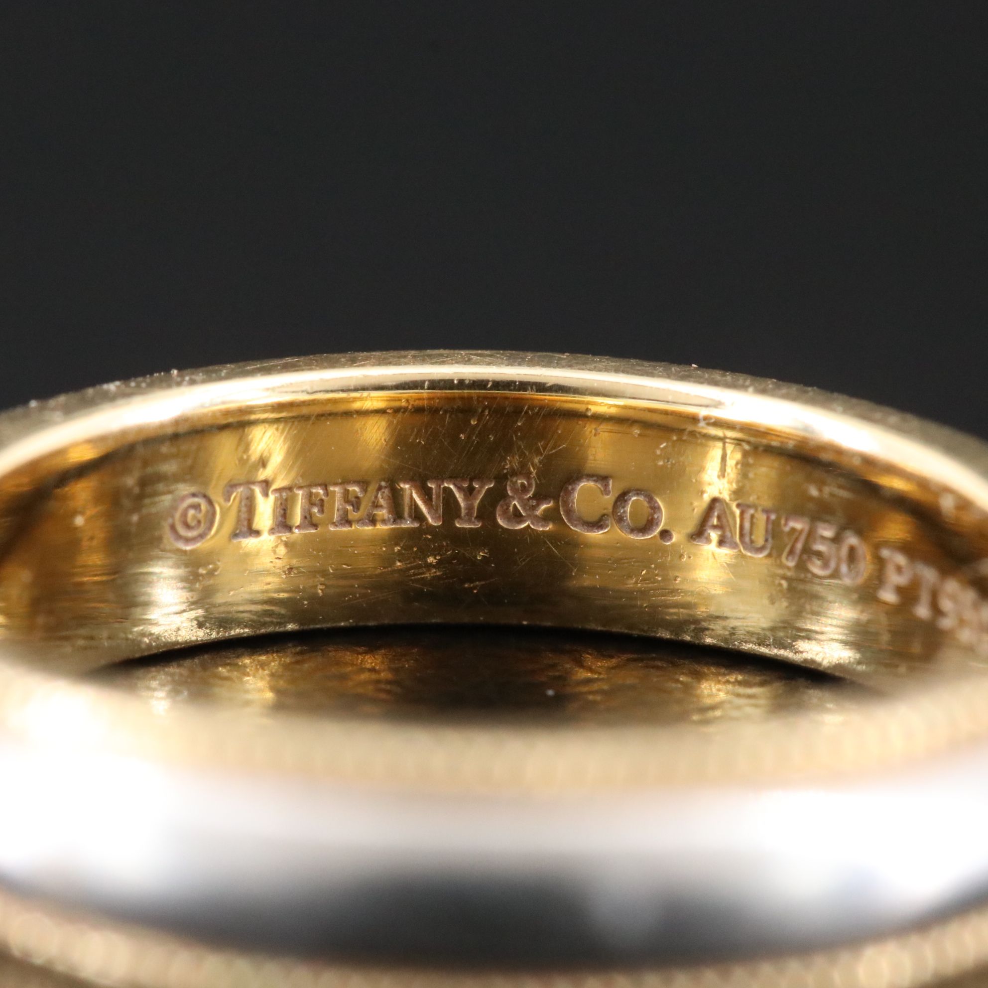 Tiffany & Co. Together 18K and Platinum Milgrain Band