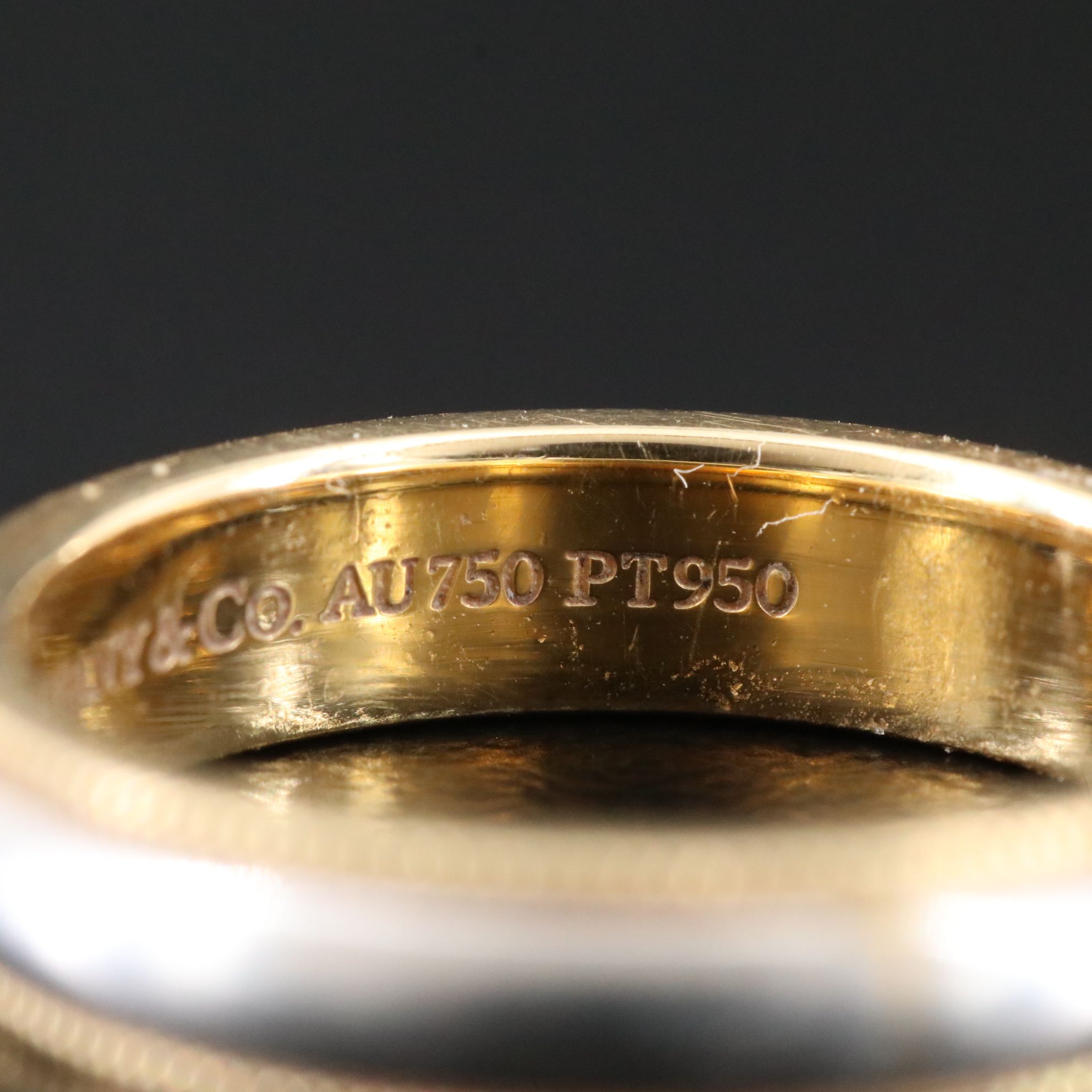 Tiffany & Co. Together 18K and Platinum Milgrain Band