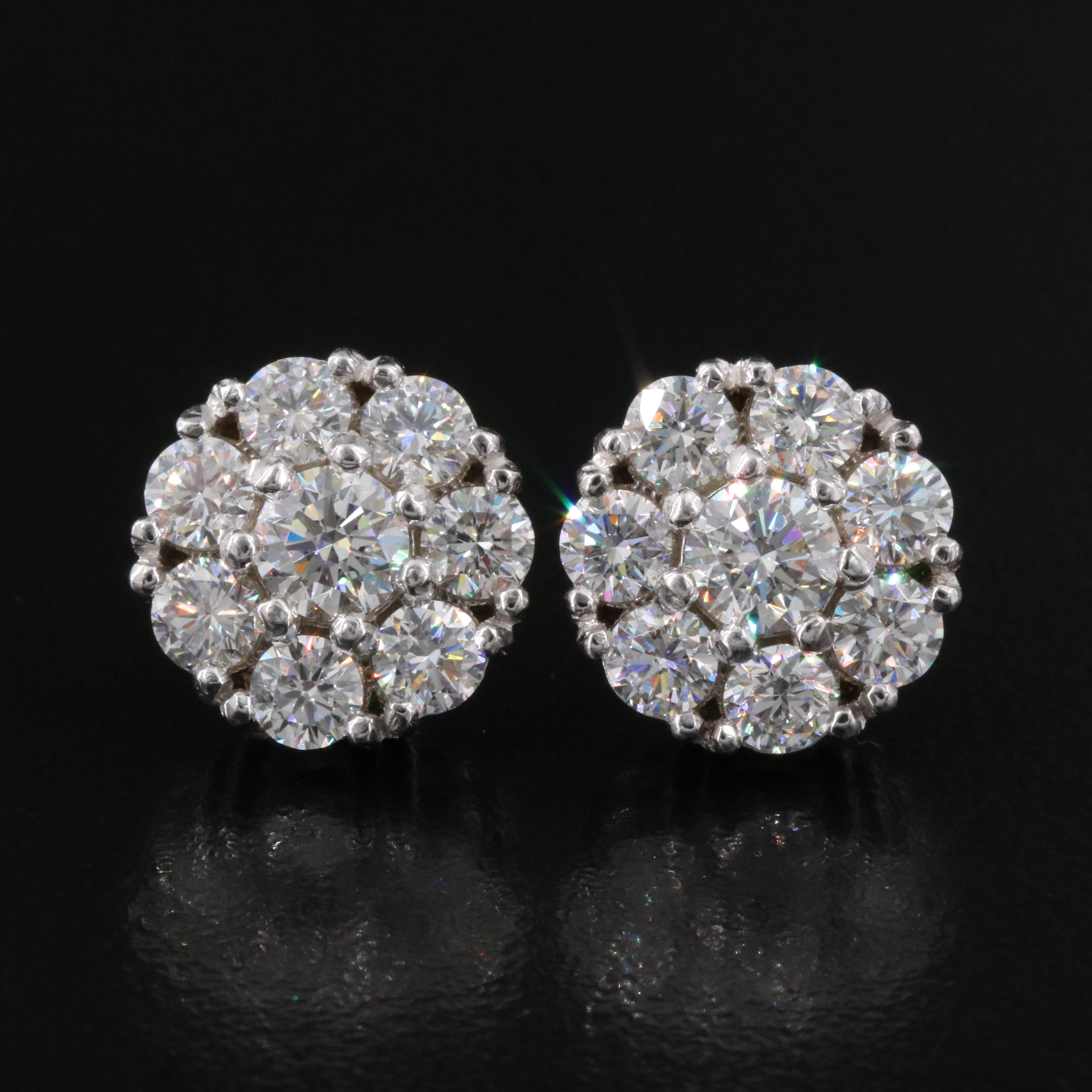 14K 3.60 CTW Lab Grown Diamond Stud Earrings