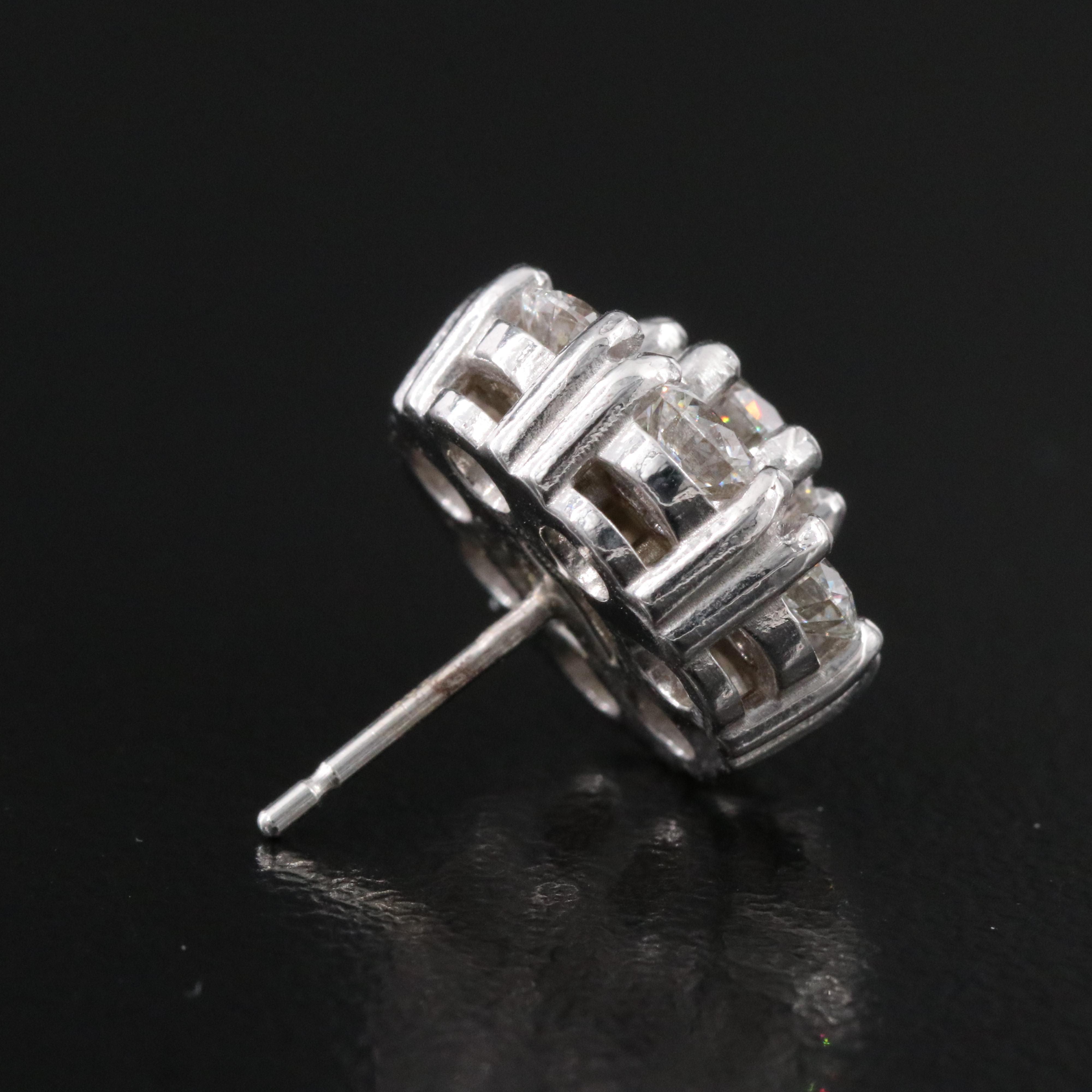 14K 3.60 CTW Lab Grown Diamond Stud Earrings