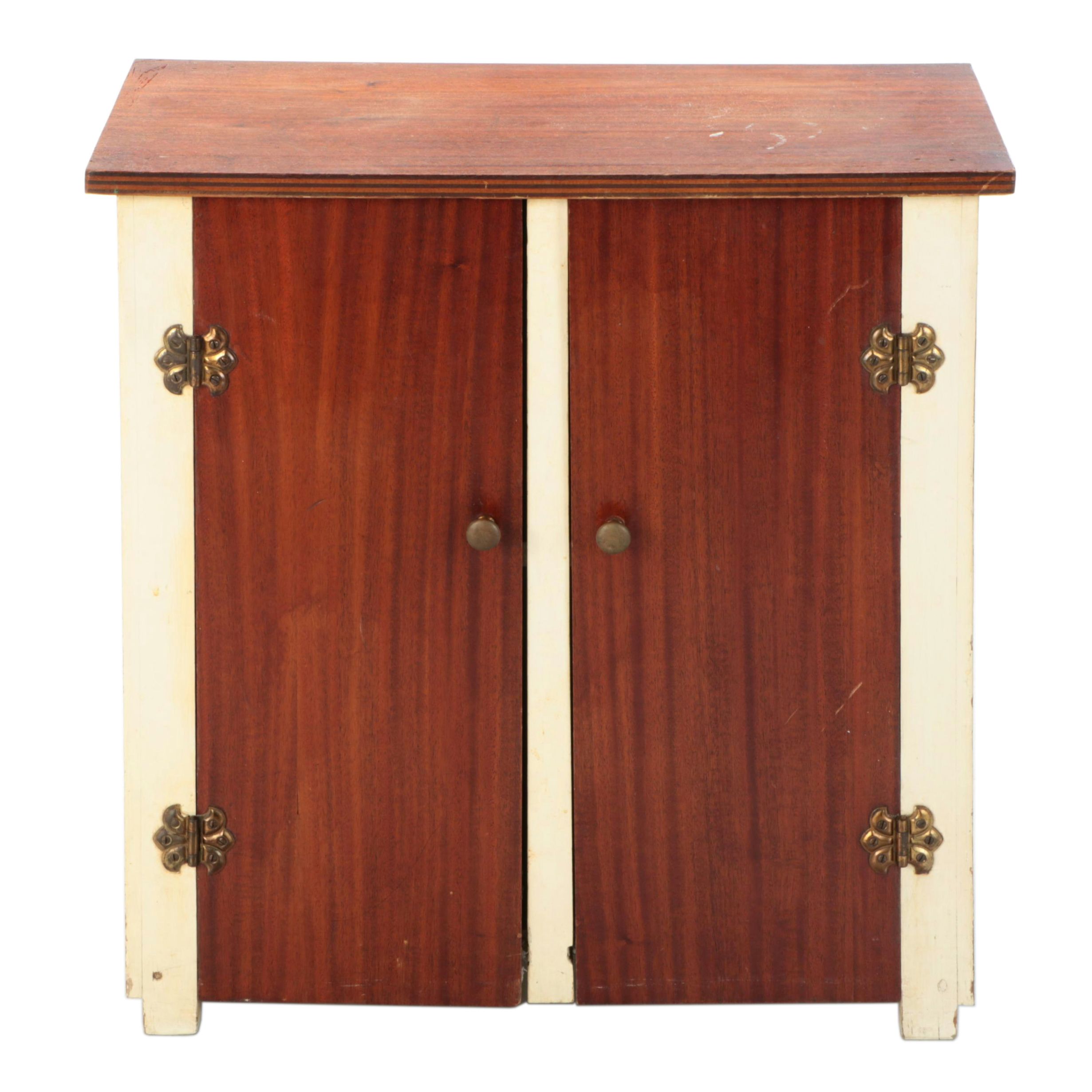 Parcel-Painted Plywood Cupboard, 20th Century