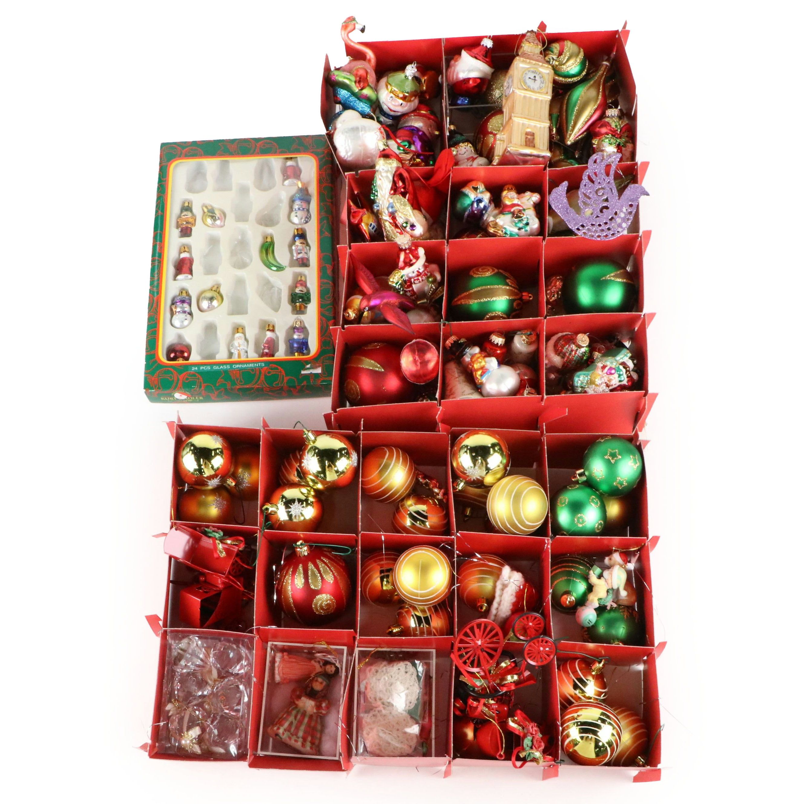 Mold Blown Glass and Other Christmas Ornaments