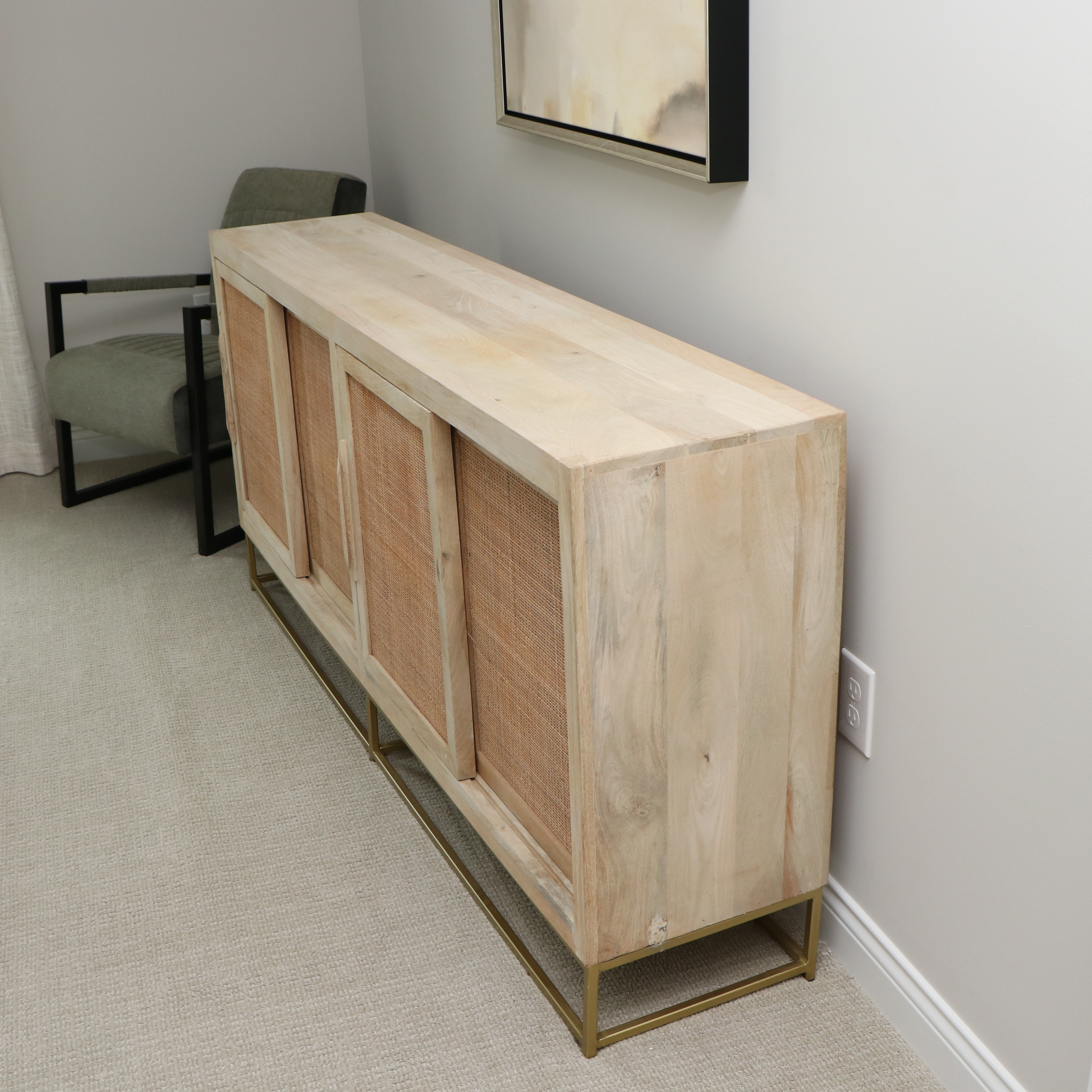 Crestview Collection "Jensen" Cane Accent Sideboard