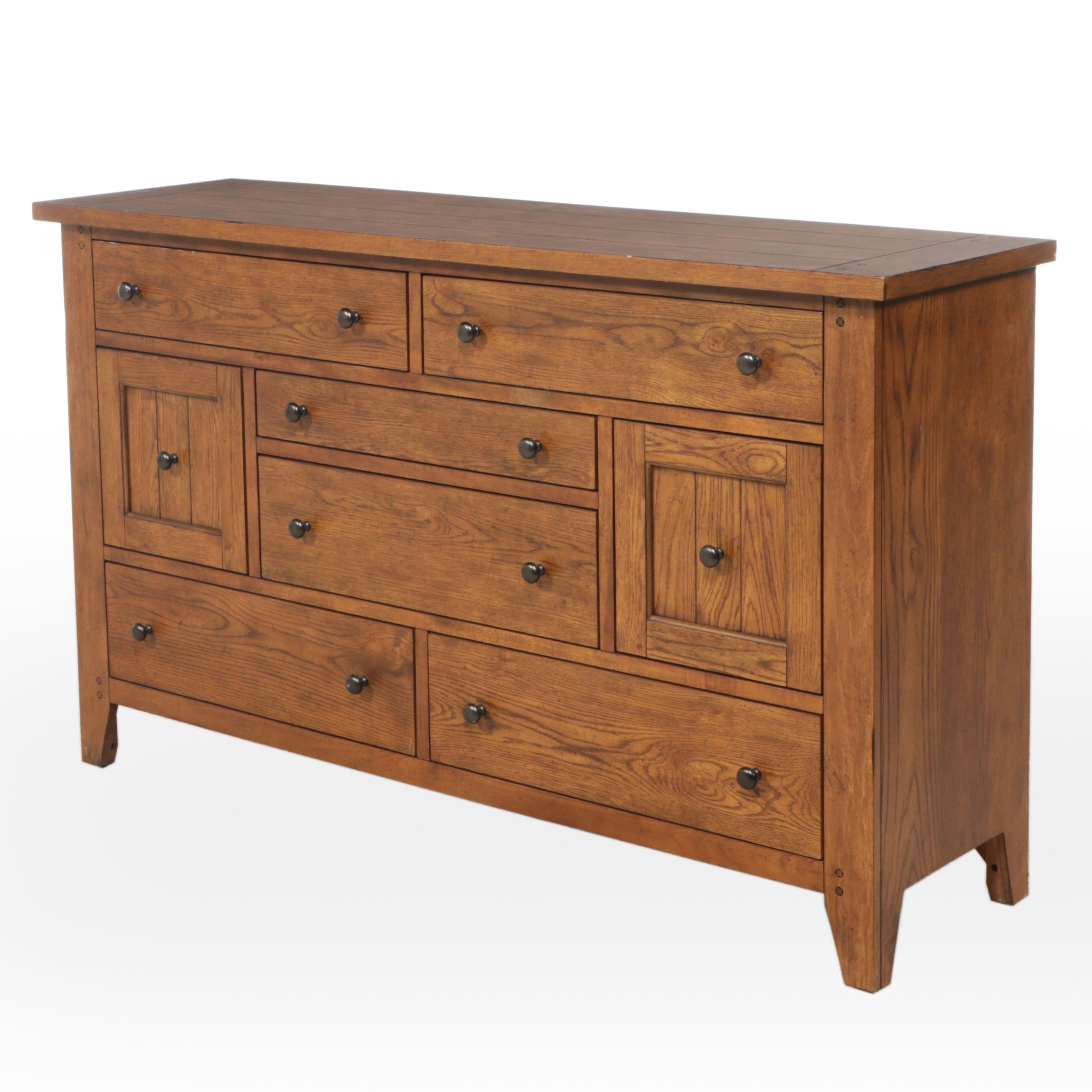 Liberty Furniture Contemporary Mission Style Oak Dresser