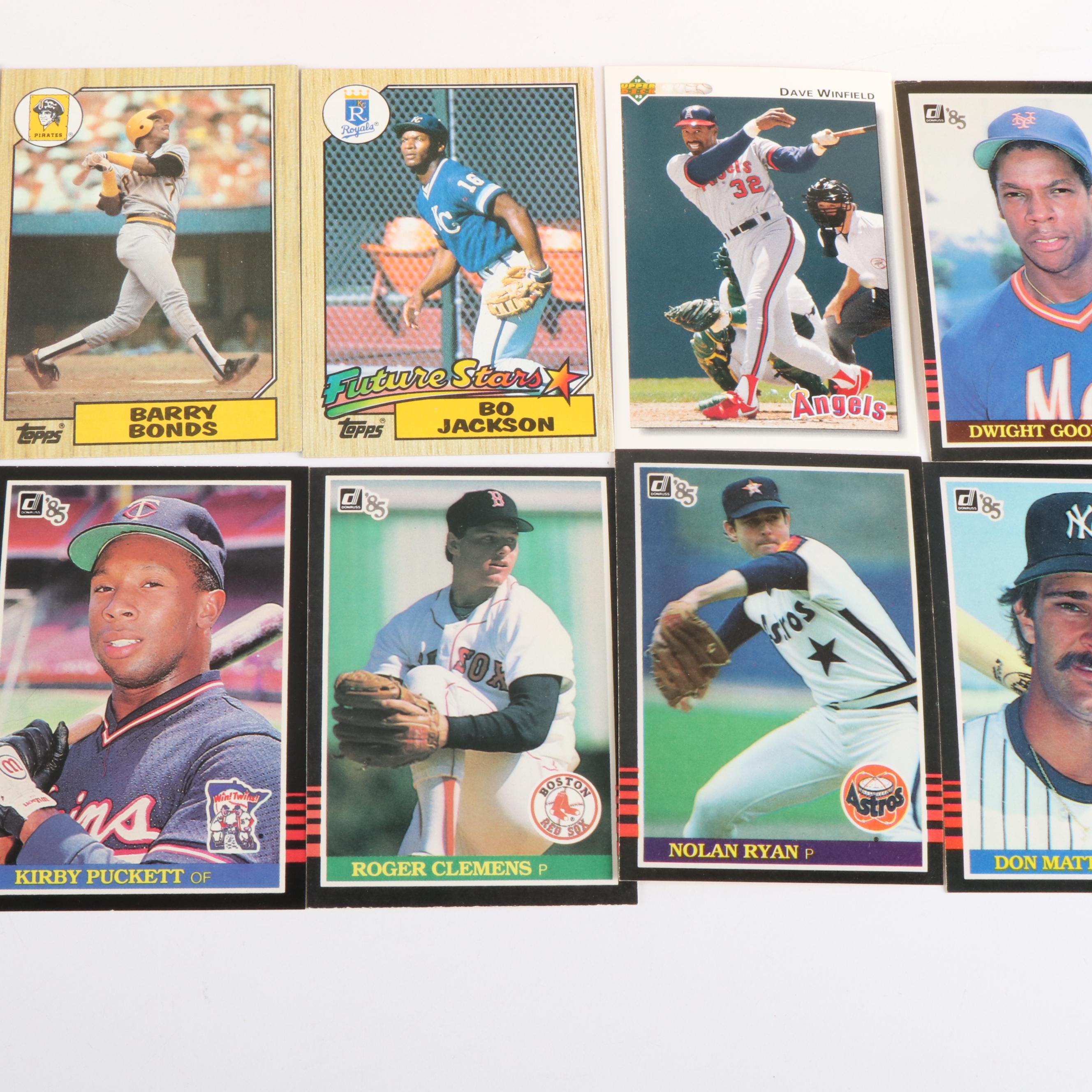 Topps with Other Baseball Card Sets Featuring Roger Clemens & Kirby Puckett RCs