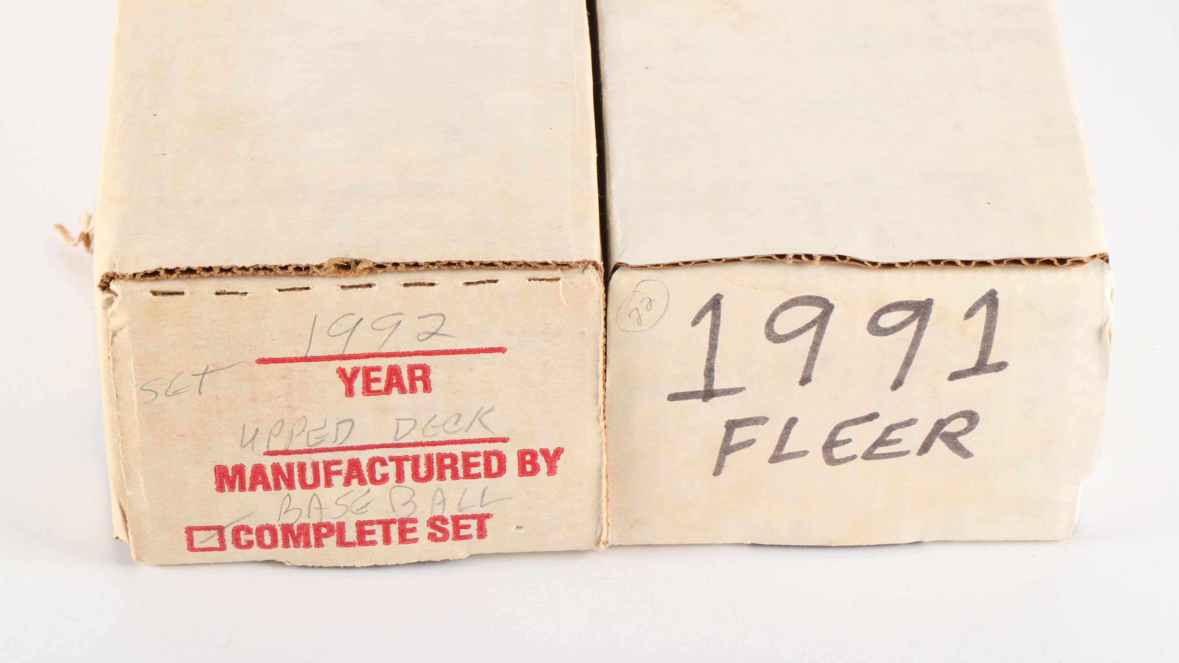 Topps with Other Baseball Card Sets Featuring Roger Clemens & Kirby Puckett RCs