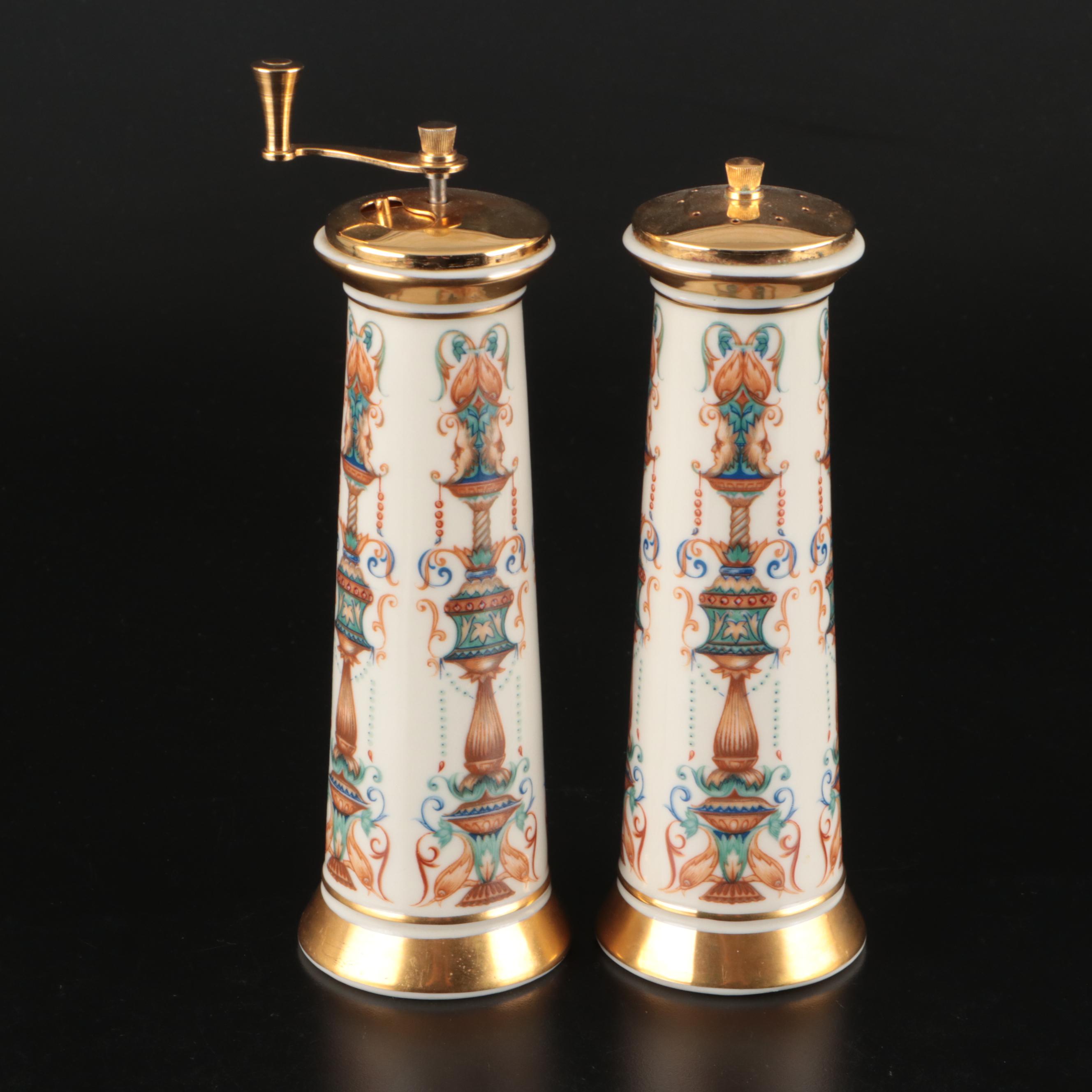 Lenox Porcelain Salt Shaker and Pepper Grinder with Other Tableware