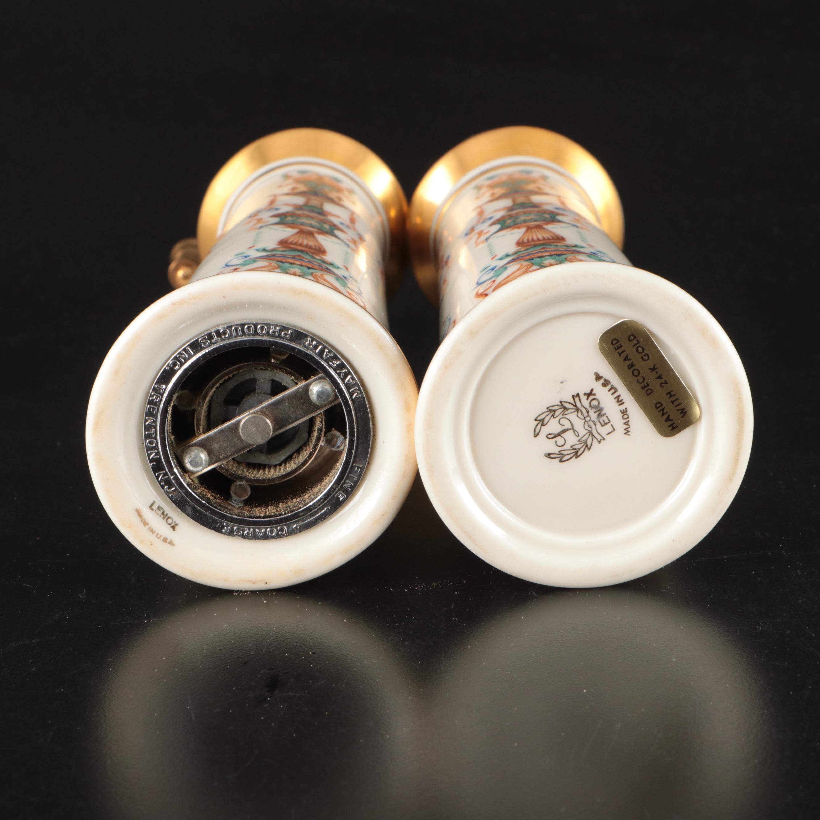 Lenox Porcelain Salt Shaker and Pepper Grinder with Other Tableware