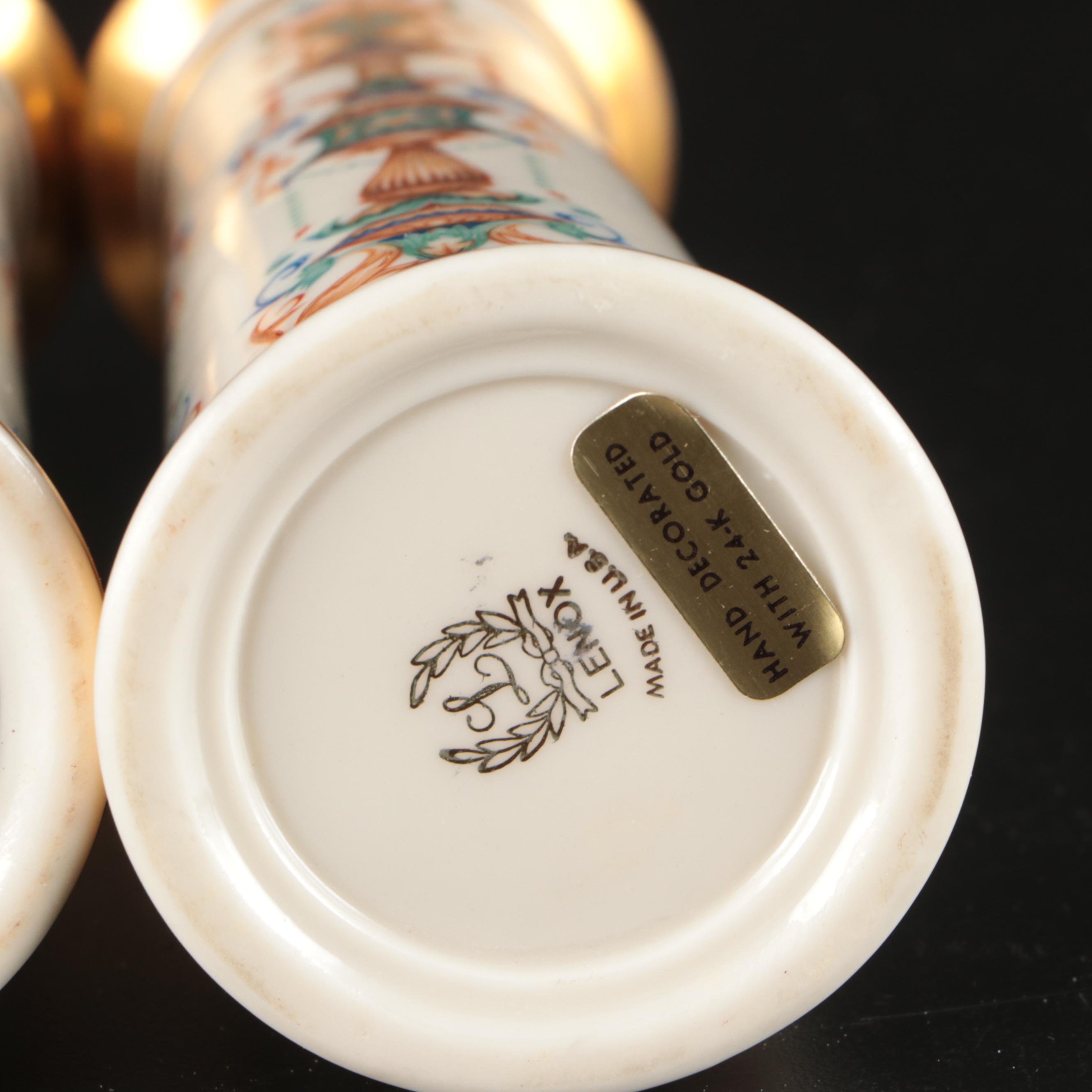 Lenox Porcelain Salt Shaker and Pepper Grinder with Other Tableware