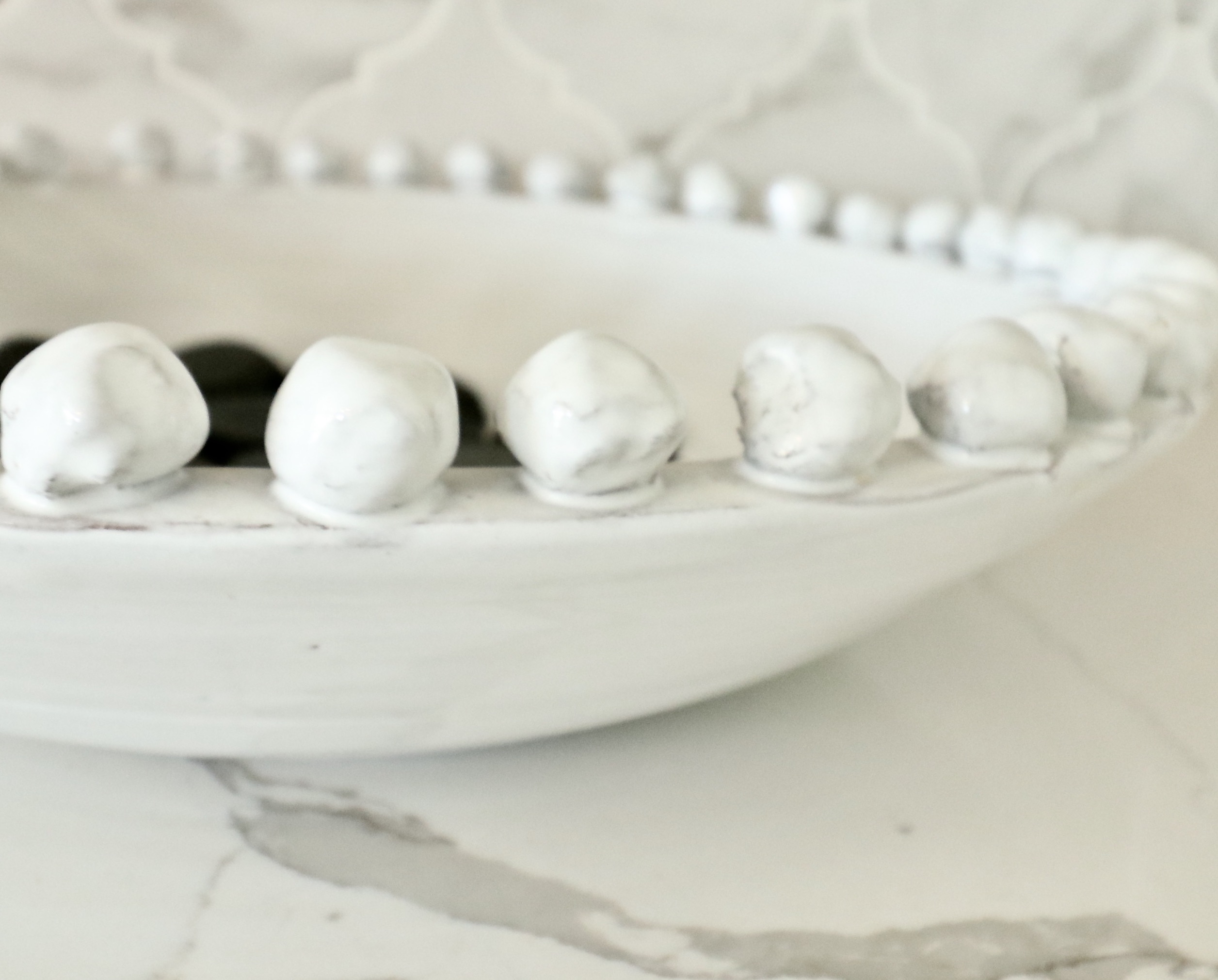 Mercana "Basin" White Terracotta Bowl, Other Sculptural Bowls and Serveware