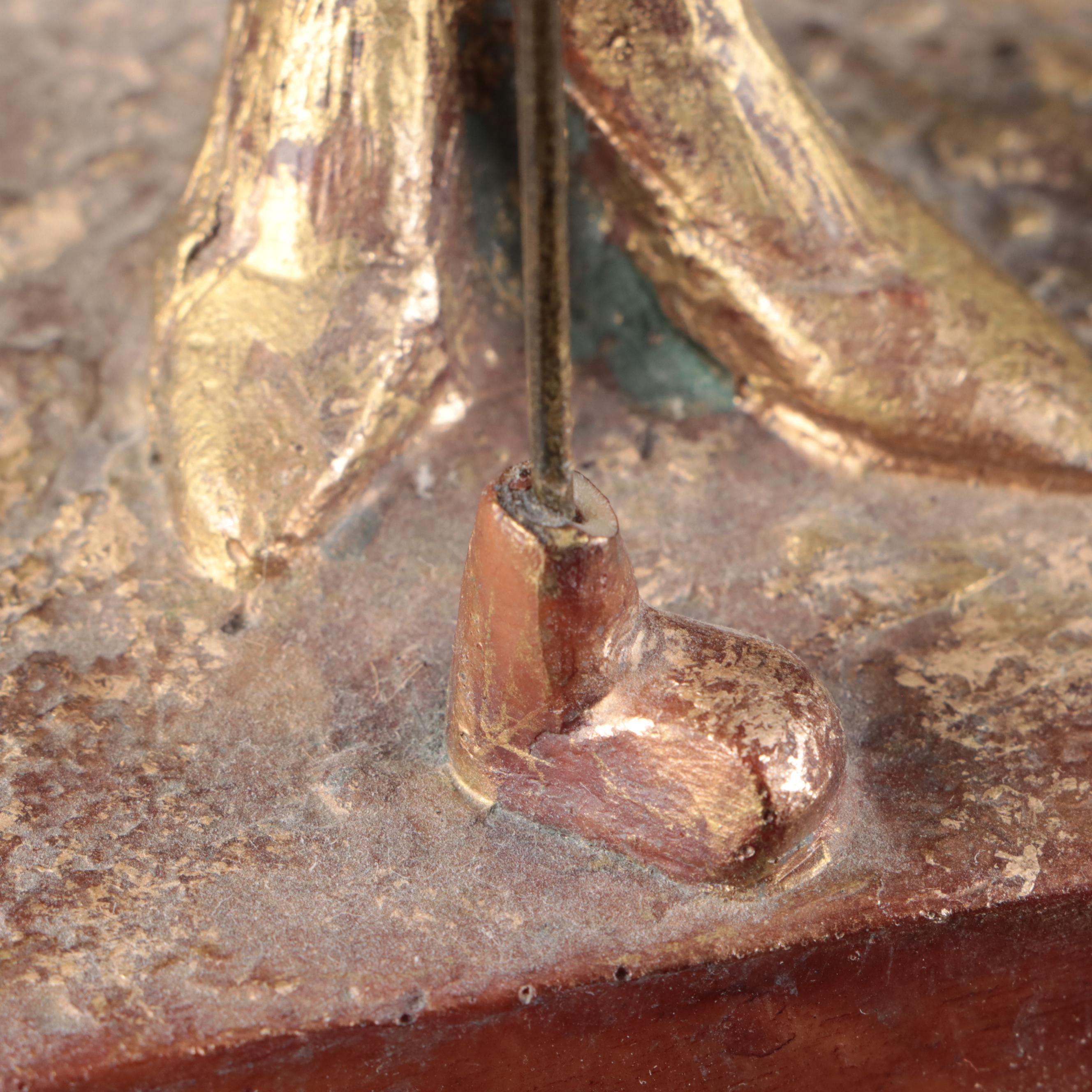 Decorative Crafts, Inc. Gilt Finish Golfer with Boy and Girl Figurines