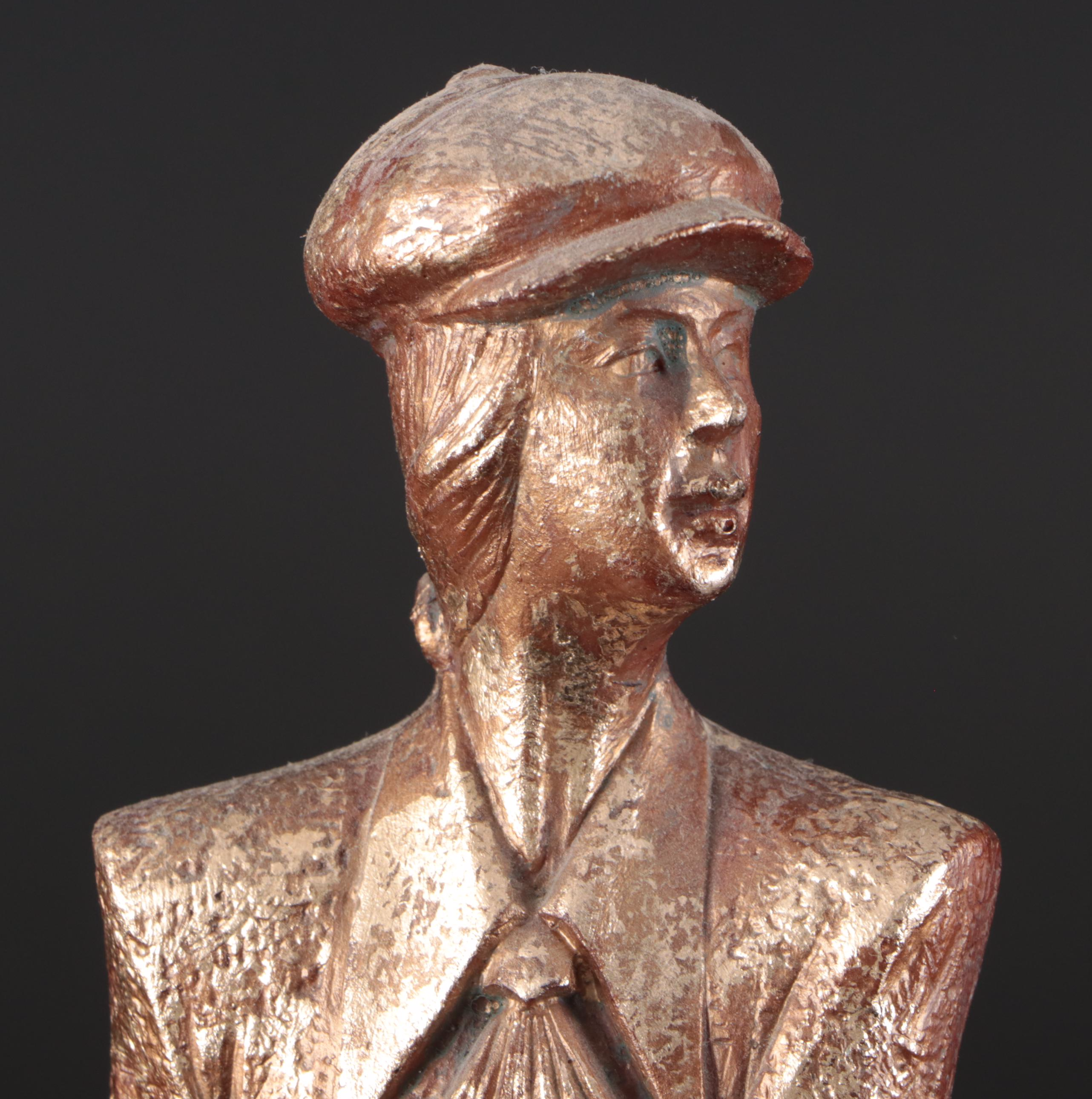 Decorative Crafts, Inc. Gilt Finish Golfer with Boy and Girl Figurines