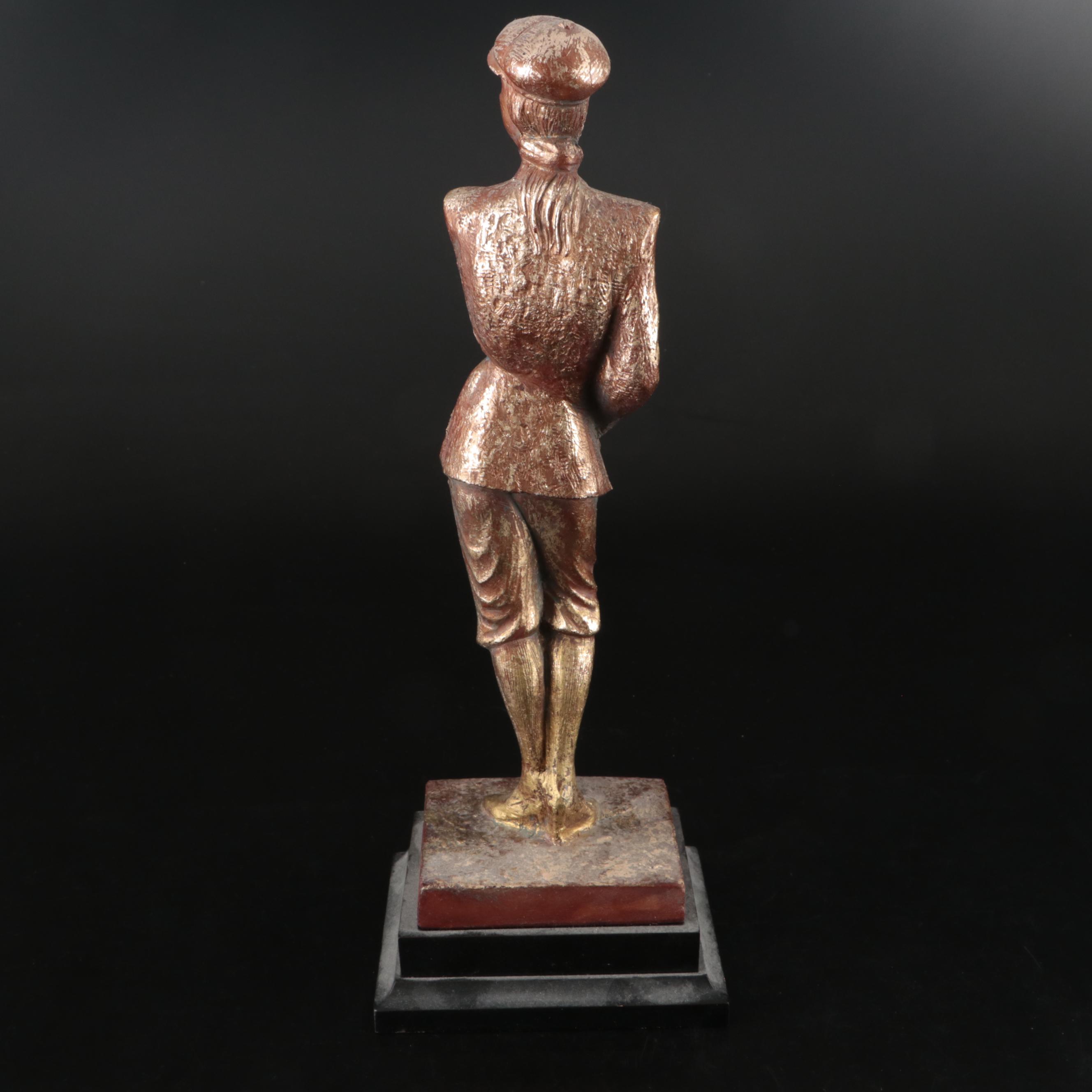 Decorative Crafts, Inc. Gilt Finish Golfer with Boy and Girl Figurines