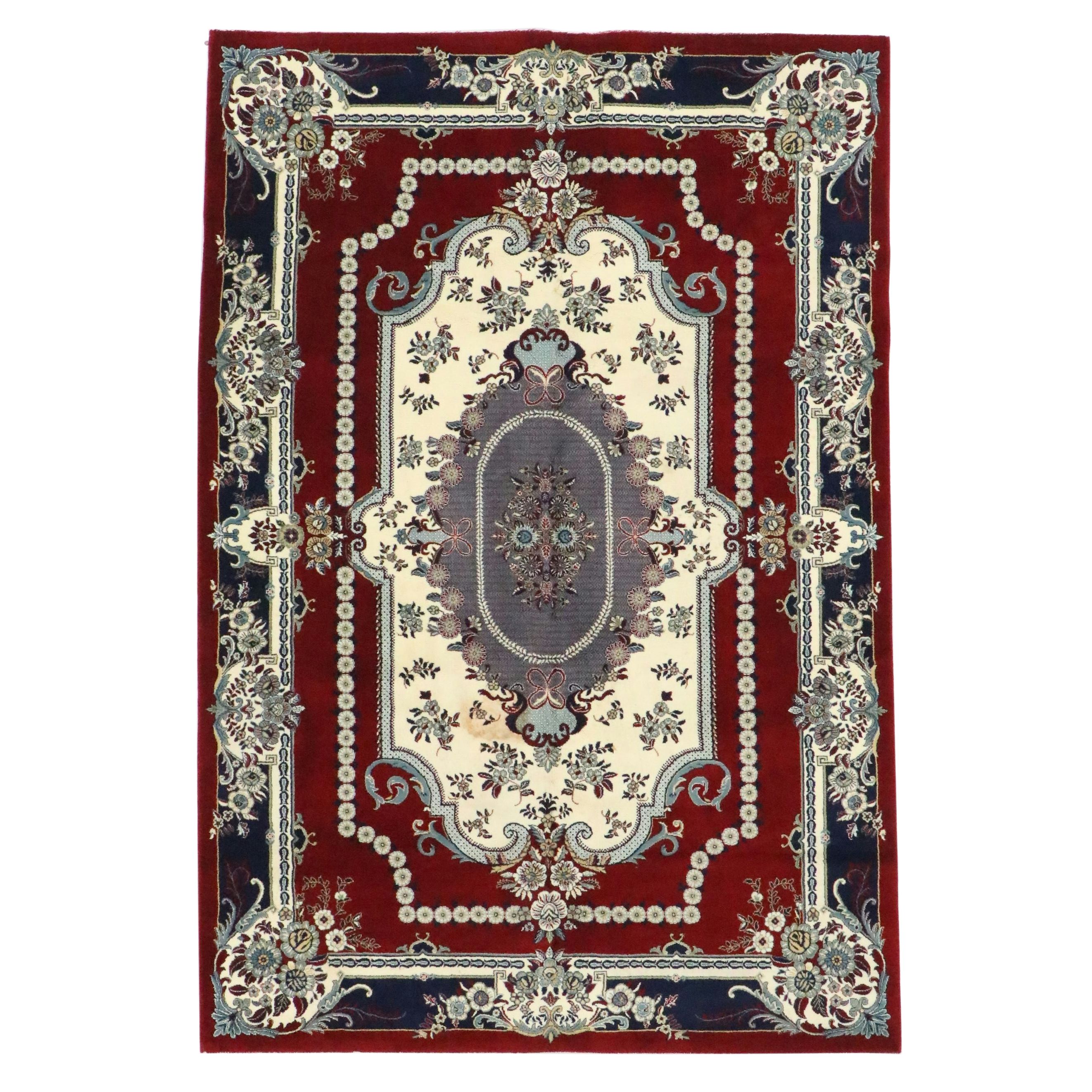 6'7 x 9'9 Machine Made Ufuk Hali Klasik "Süper Çift Mekik" Area Rug