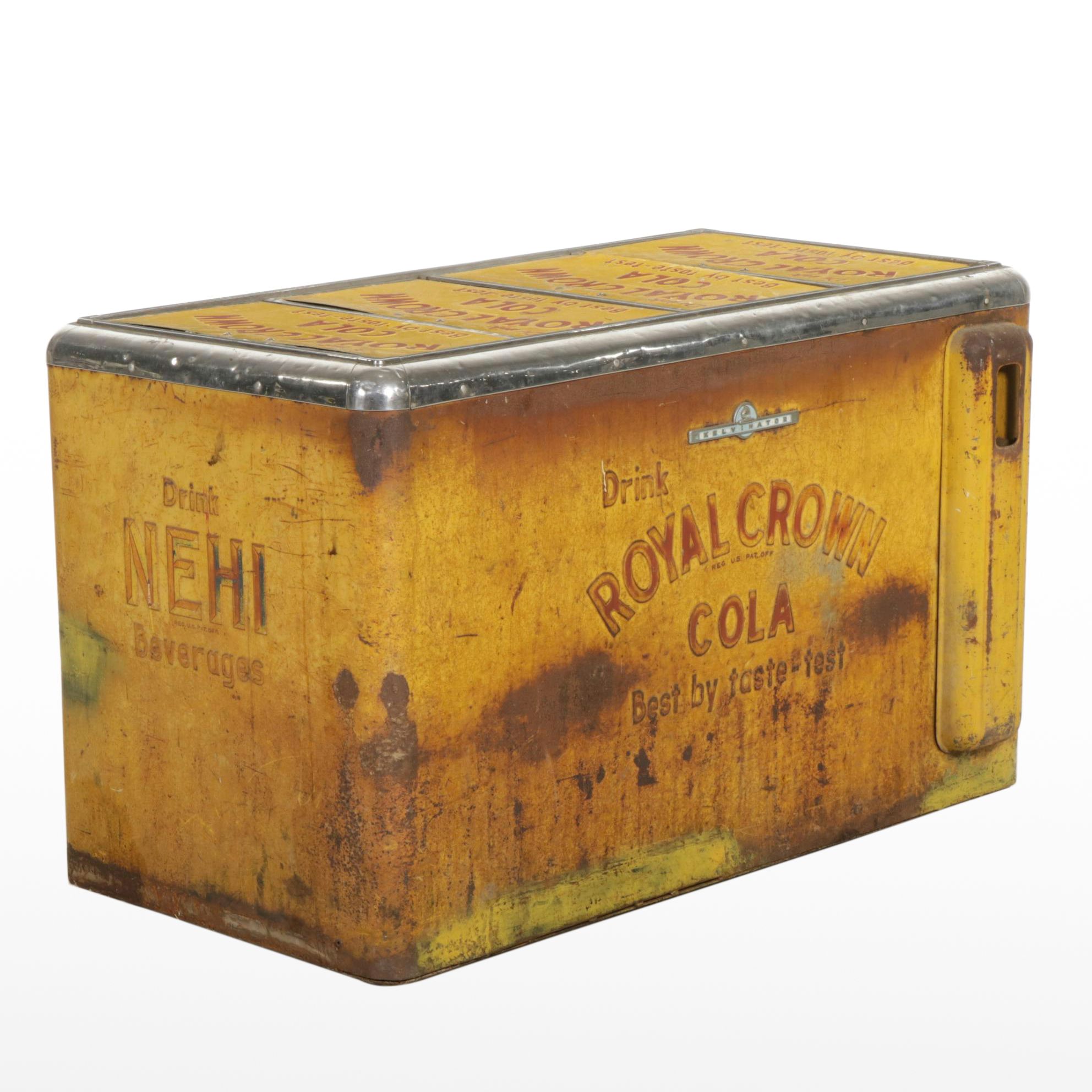 Royal Crown and Nehi Advertising Cooler, Mid to Late 20th Century