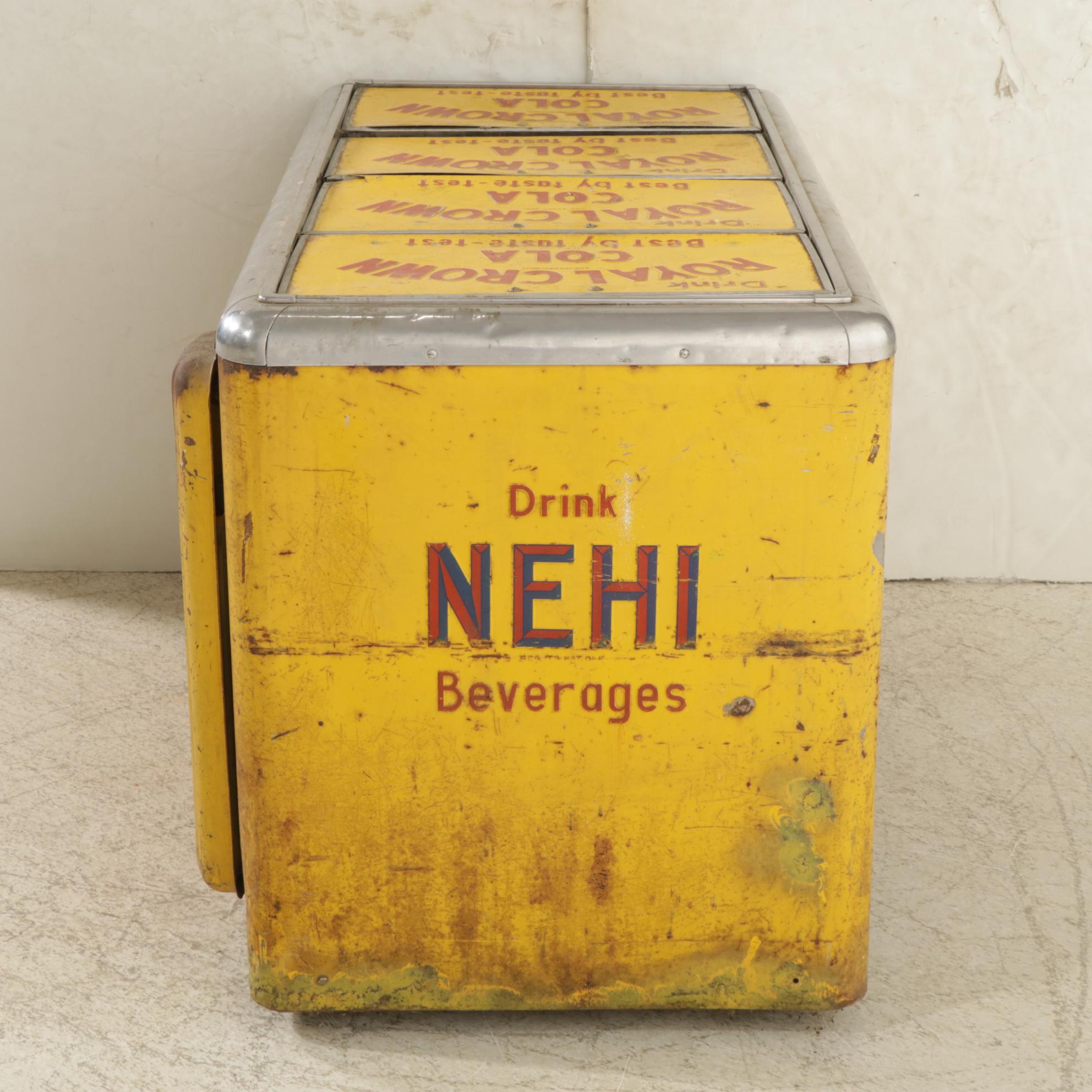 Royal Crown and Nehi Advertising Cooler, Mid to Late 20th Century