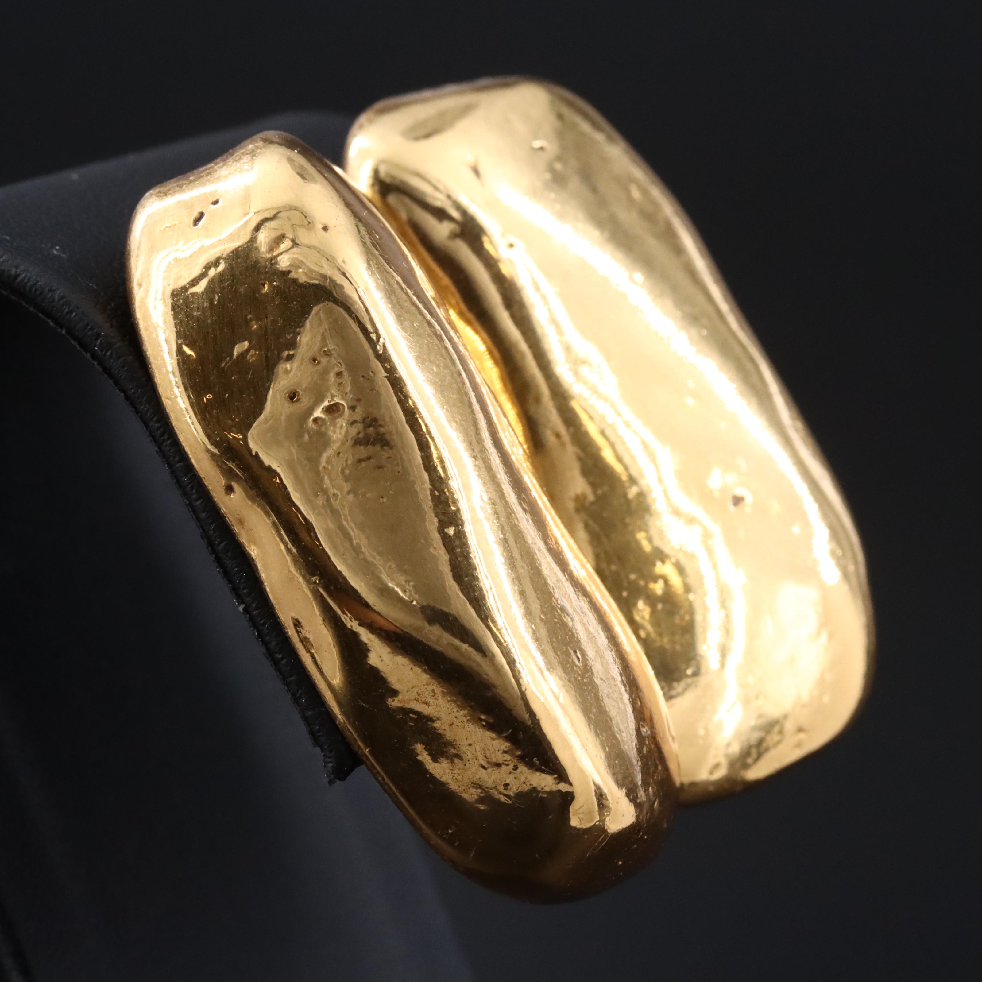 Yves Saint Laurent Freeform Clip Earrings