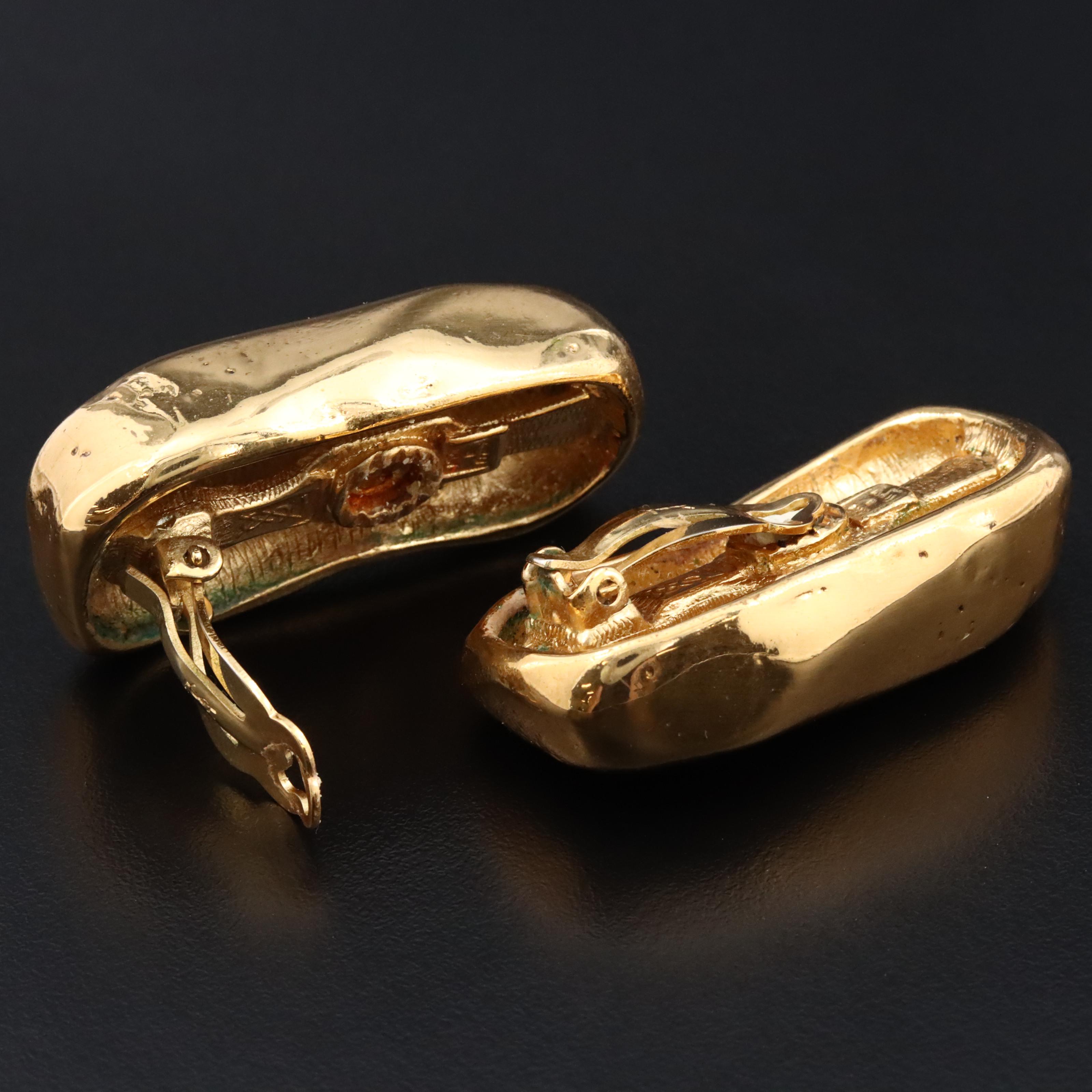 Yves Saint Laurent Freeform Clip Earrings