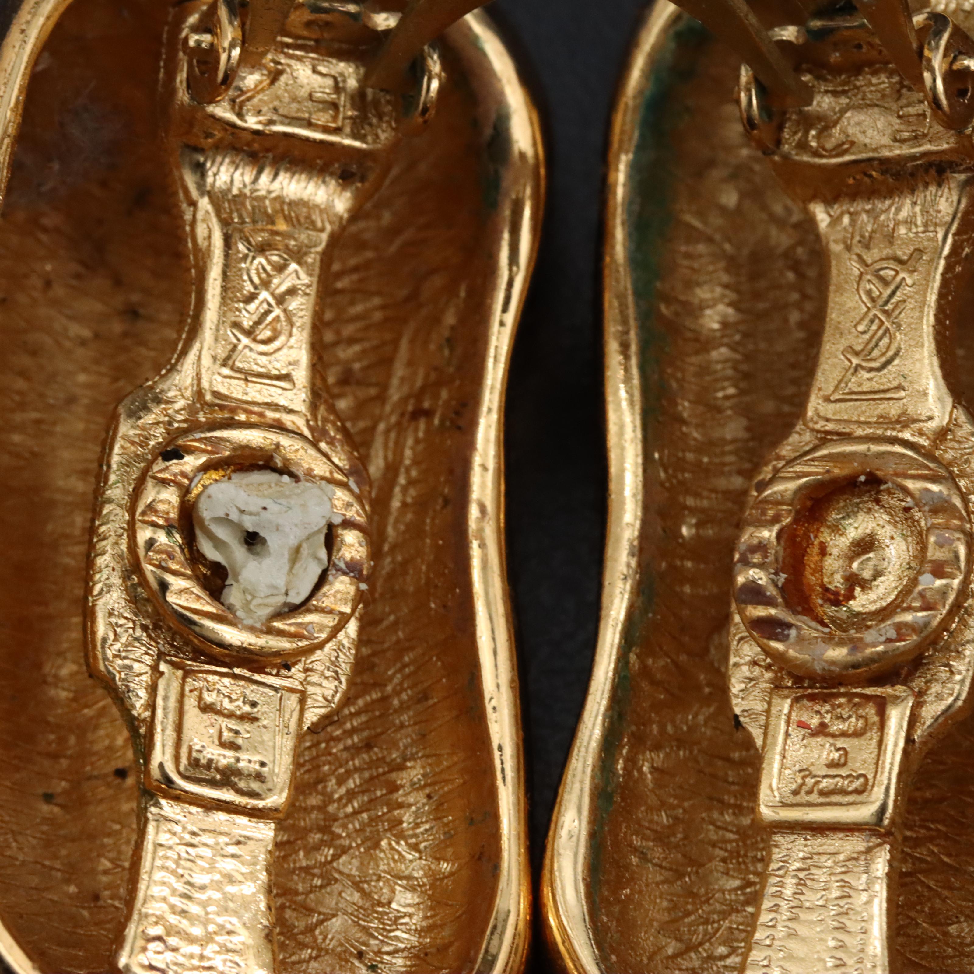 Yves Saint Laurent Freeform Clip Earrings