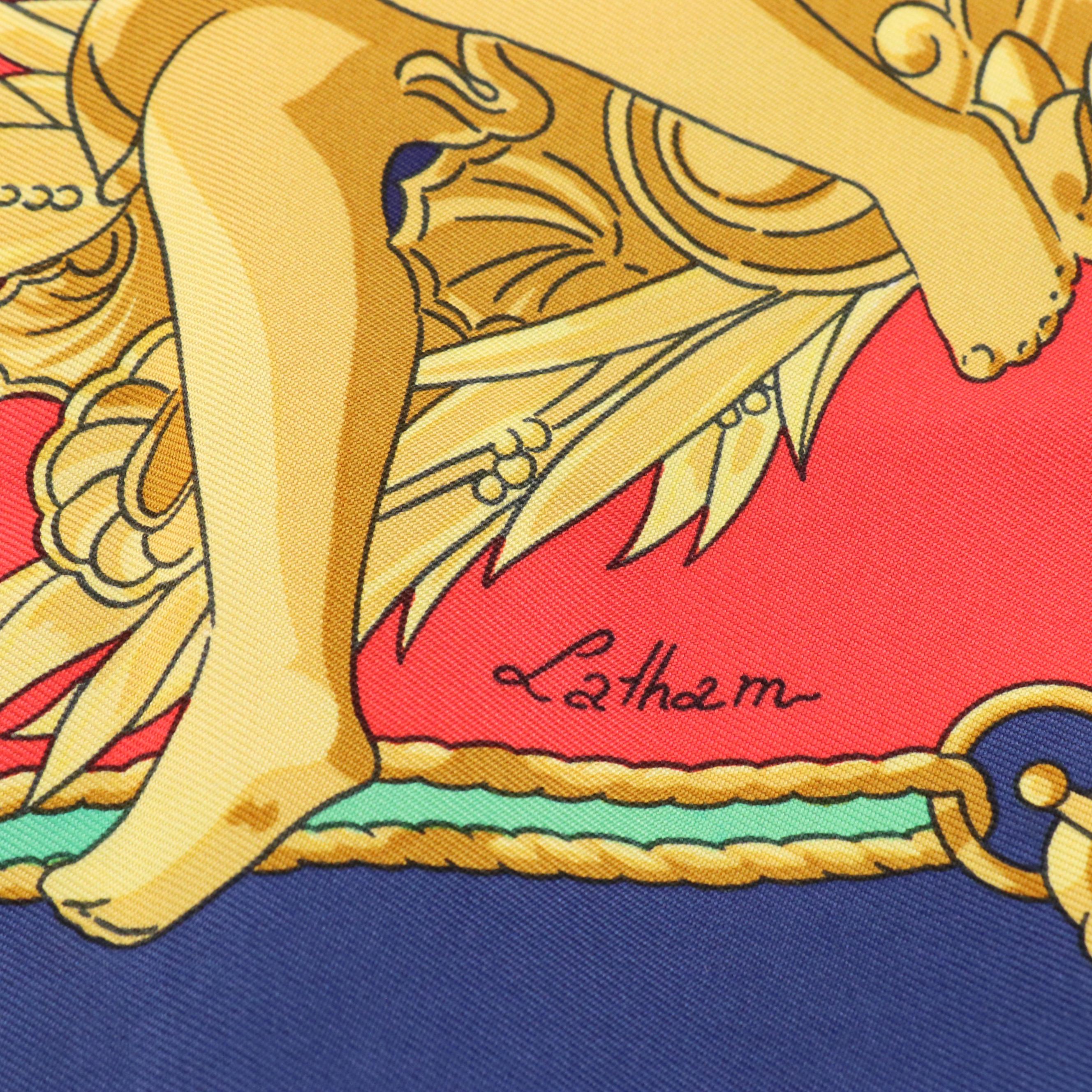 Hermès "Hommage A Charles Garnier" Scarf 90 in Silk Twill