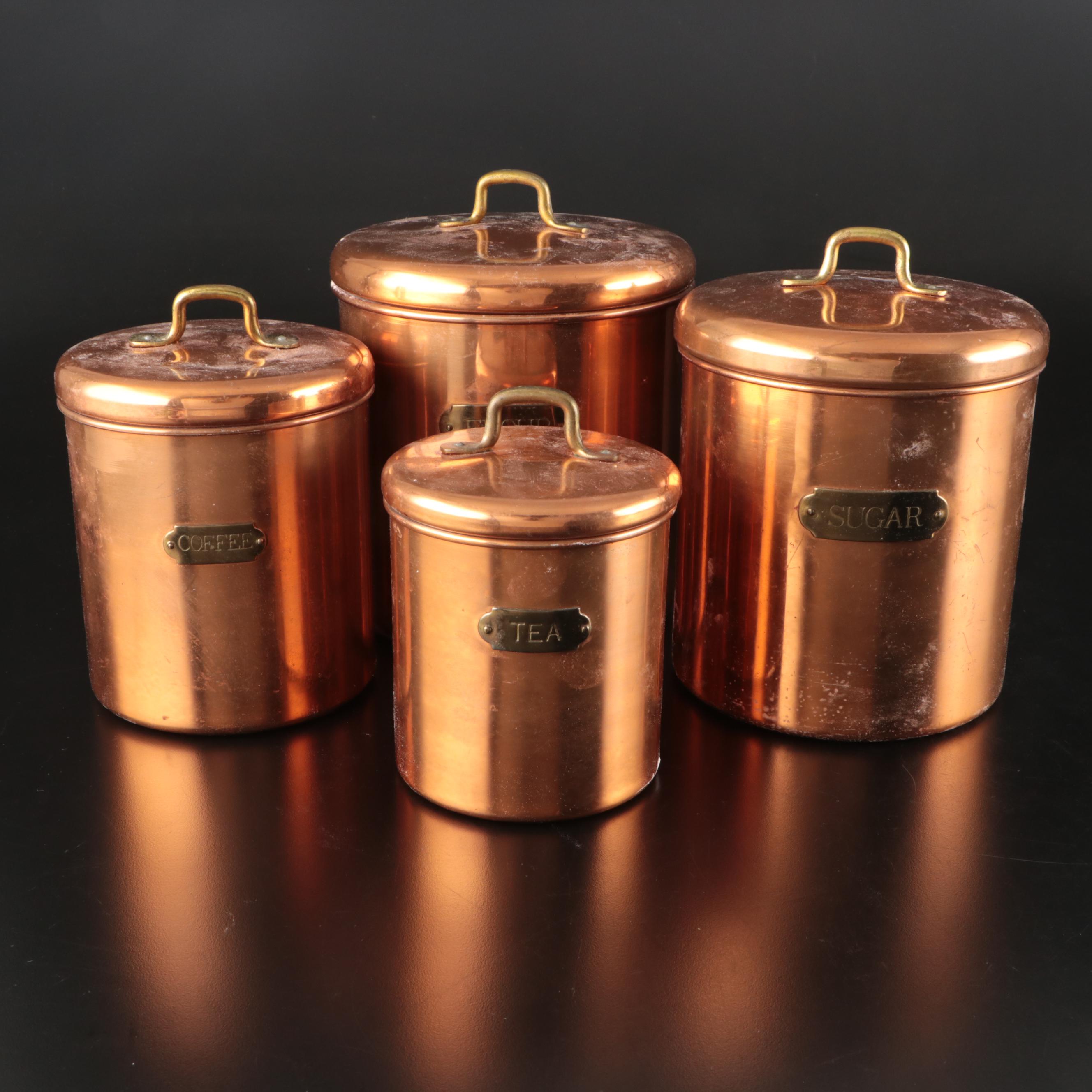 Copper Kitchen Storage Jars