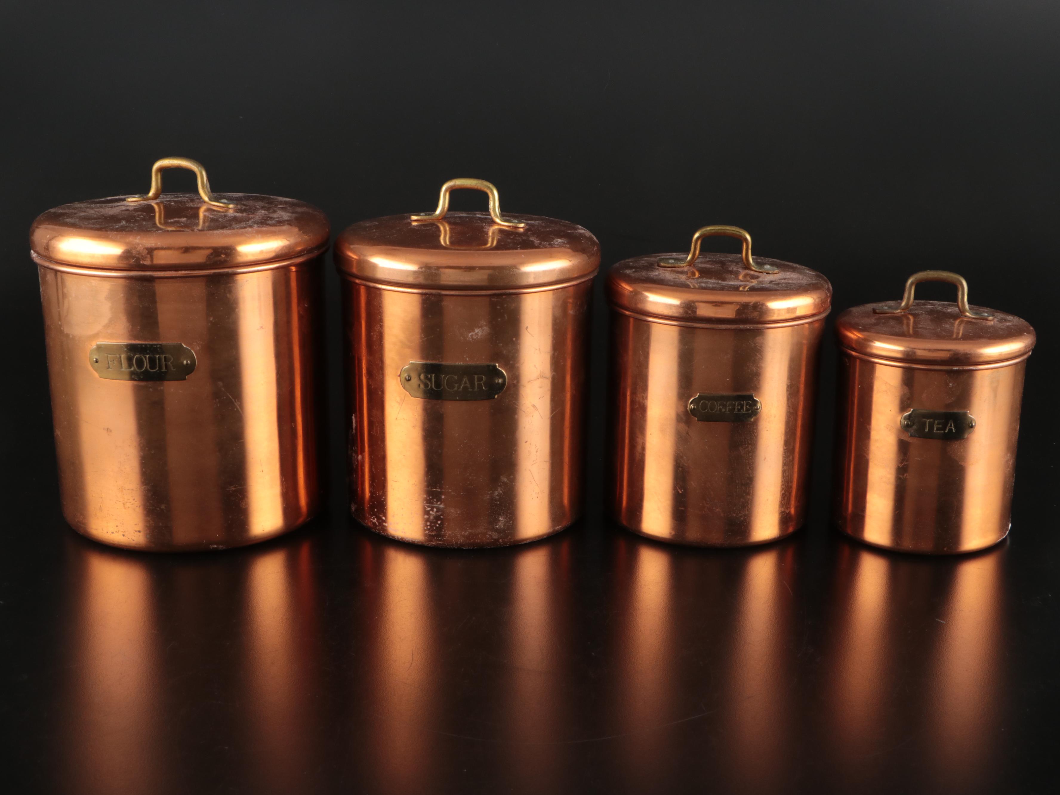 Copper Kitchen Storage Jars