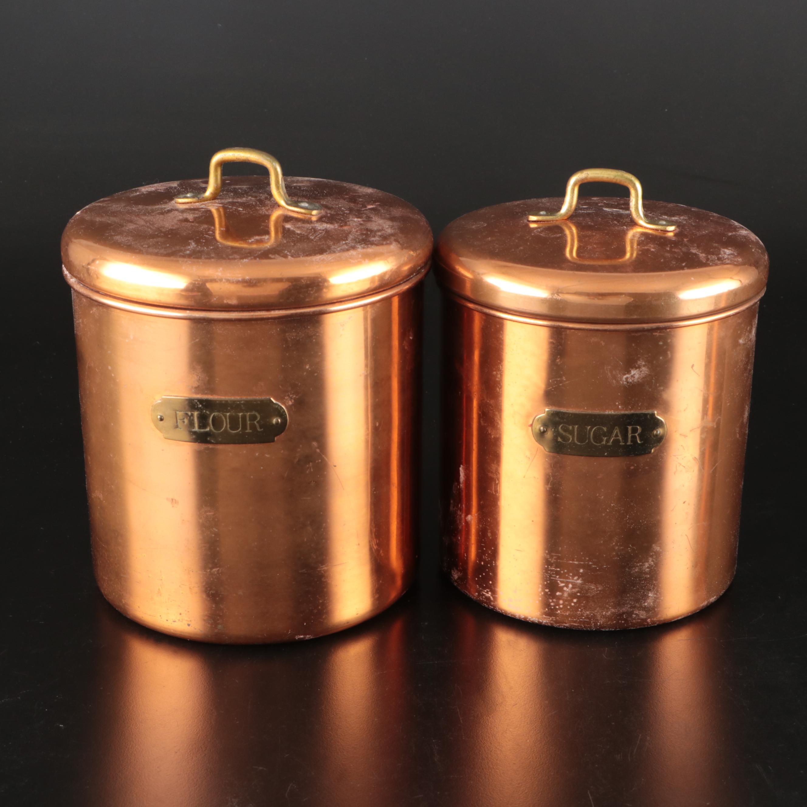 Copper Kitchen Storage Jars