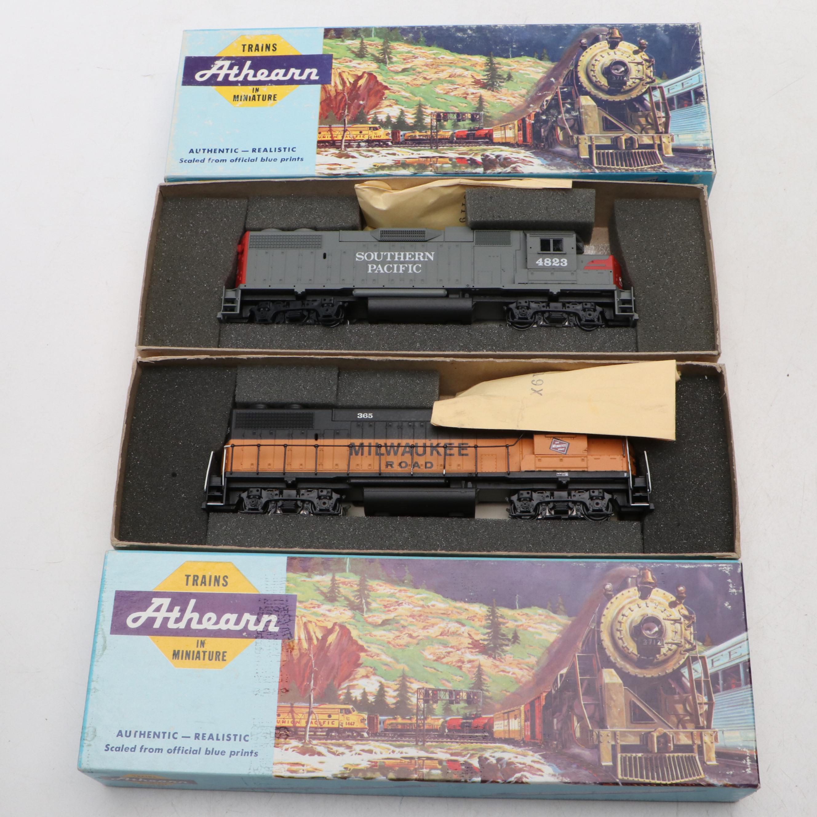 Santa Fe F7A and Southern Pacific GP-38-2 with Refrigerator Car and More Trains