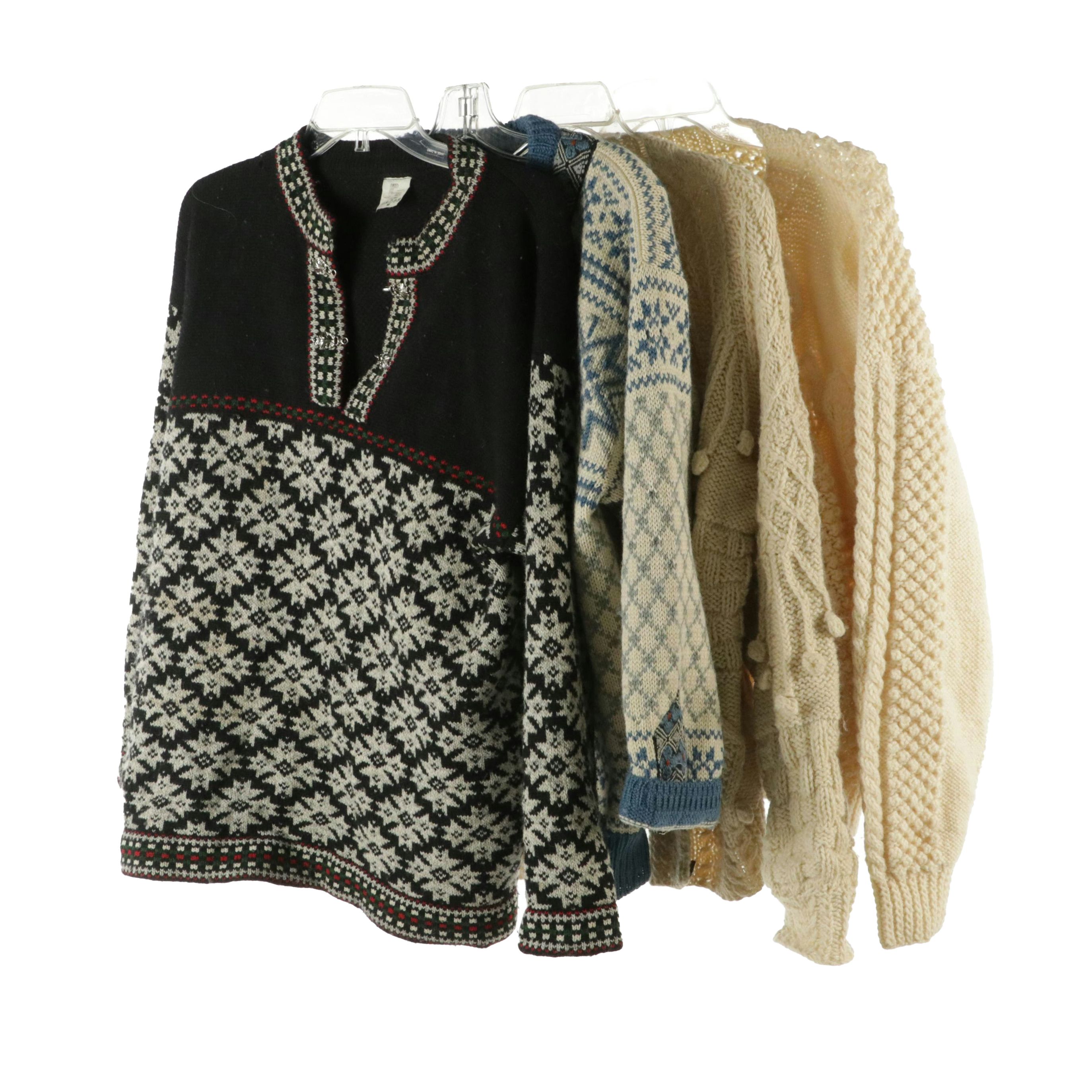 Dale of Norway, Millar of Ireland, and Leyandi Wool Knit Sweaters