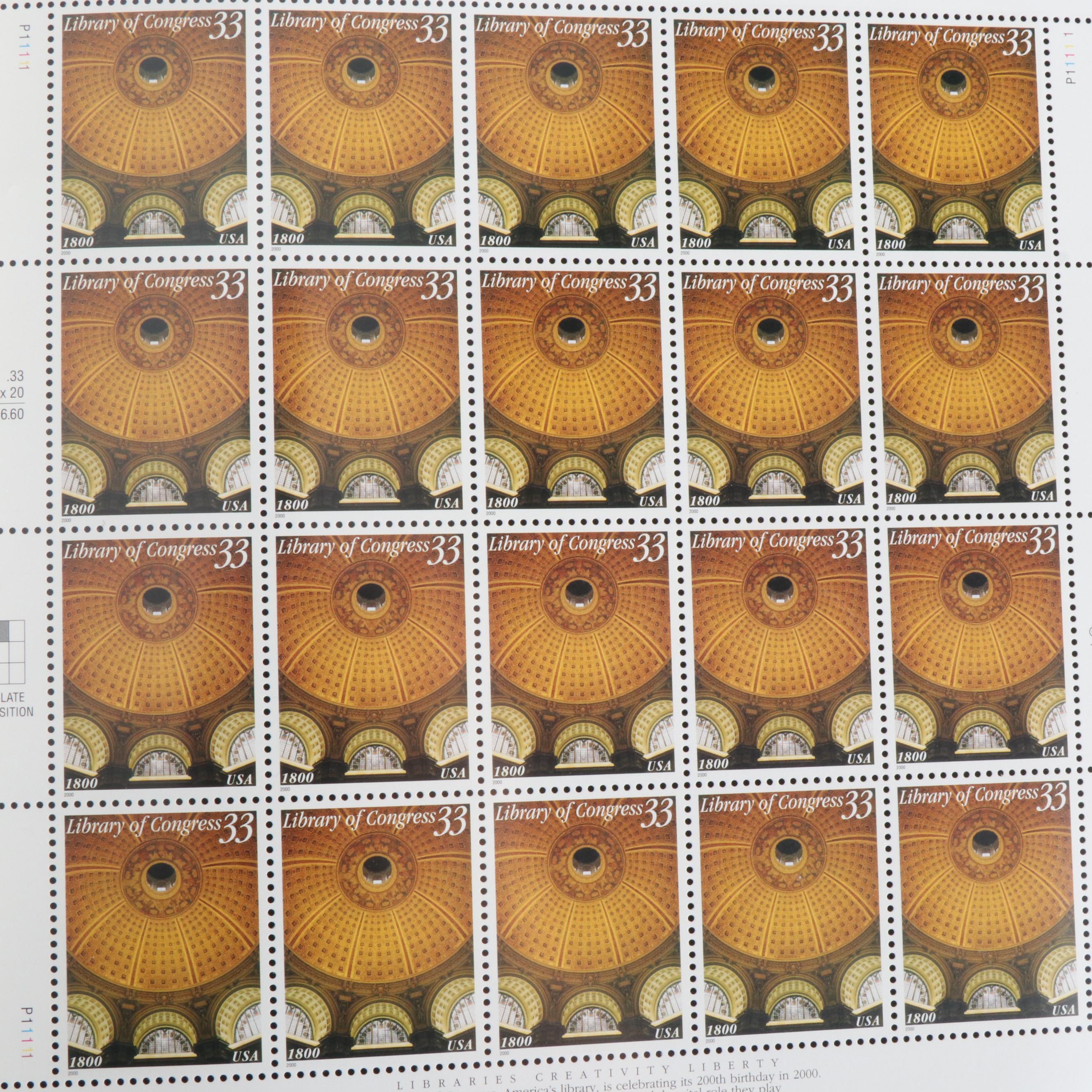 Four Albums of Themed Postage Stamps, Birds, Fish, and More