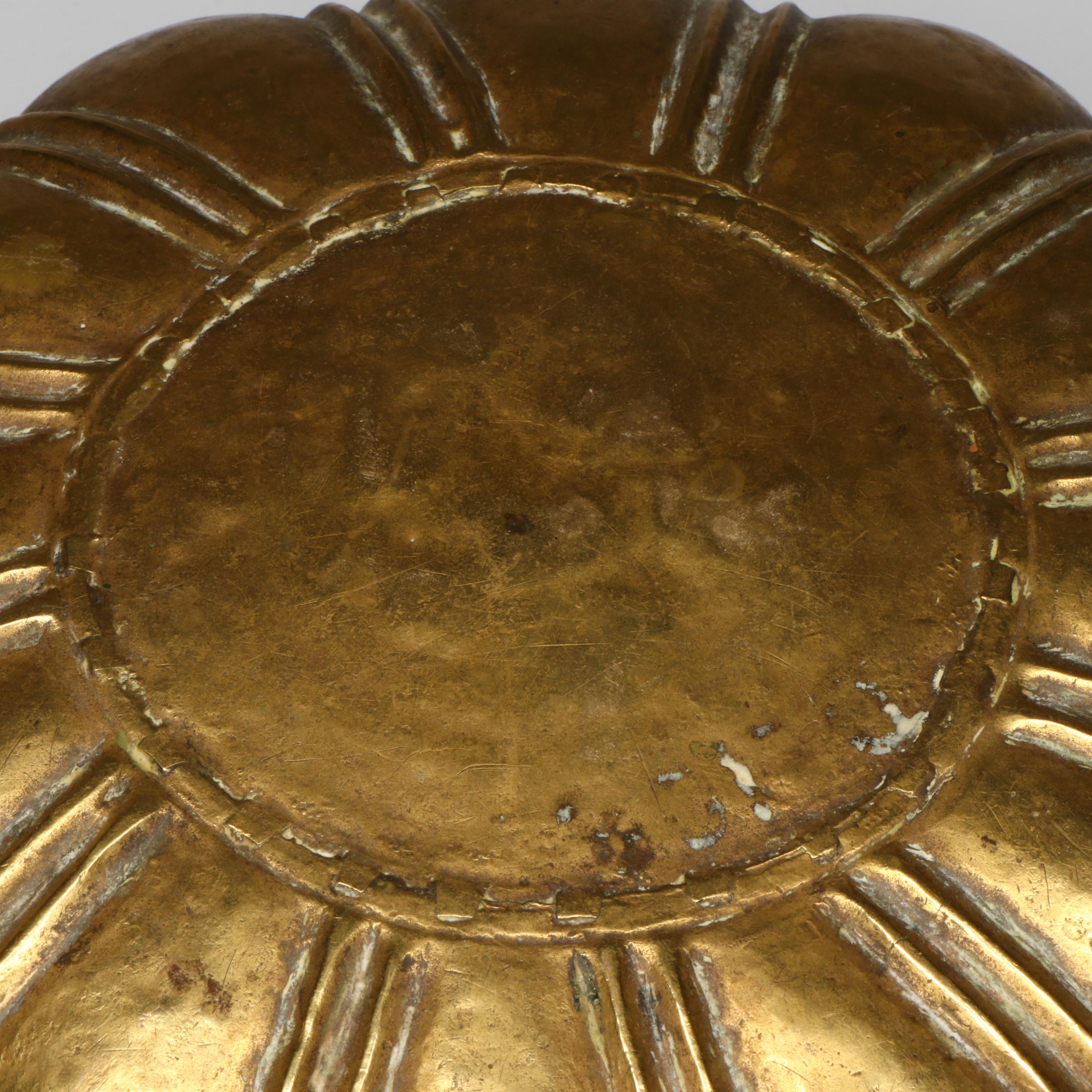 Continental European Brass Pot with Ring Handle, 19th Century