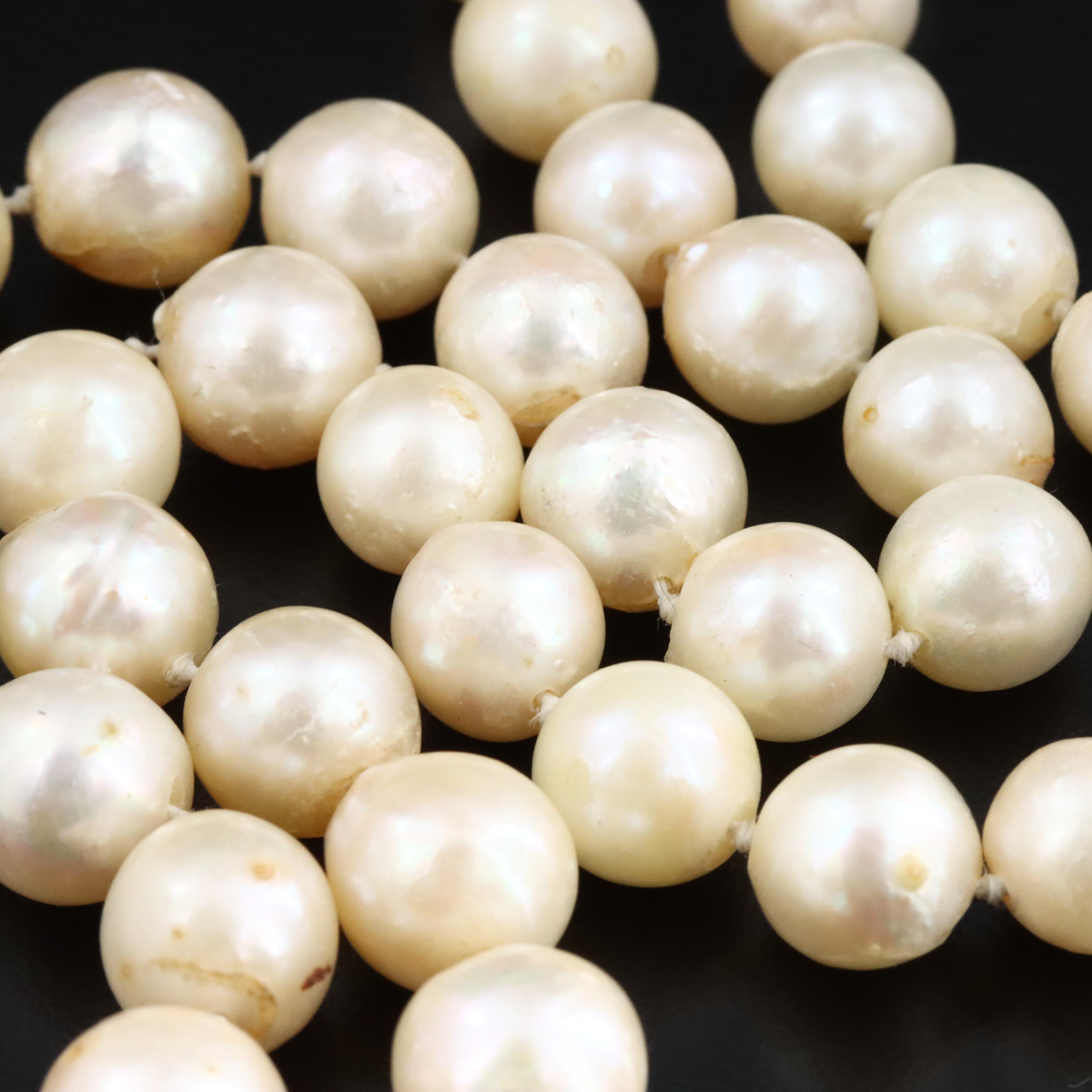 Pearl Necklace with 14K Clasp