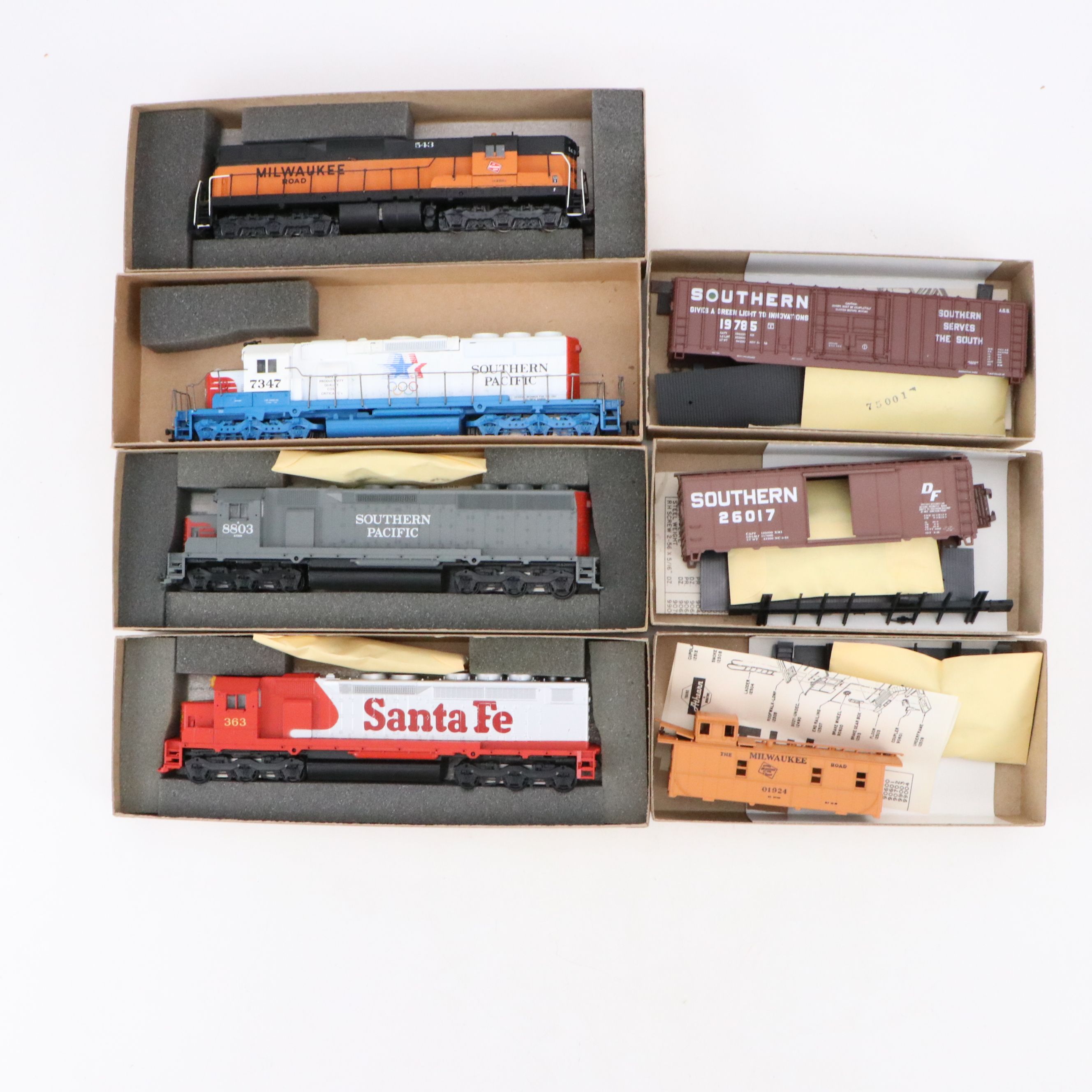 Athearn "1984 Games" Southern Pacific Engine, Milwaukee Road SD-9, More Trains