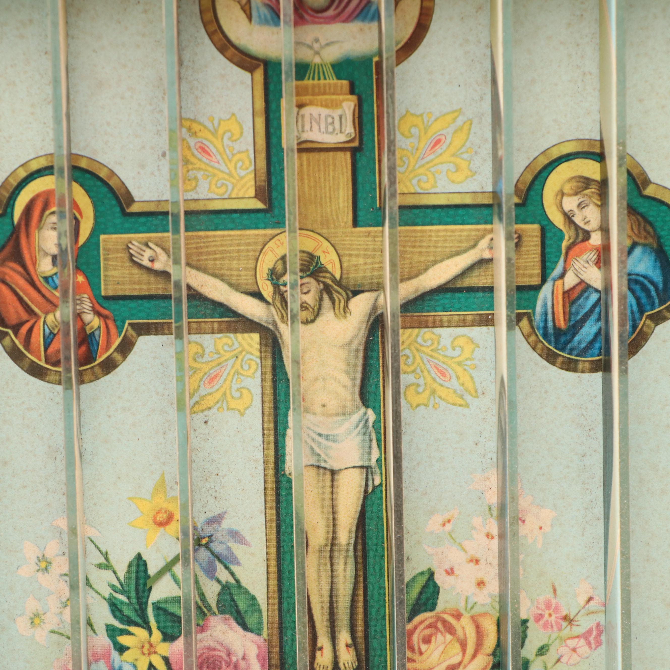 Tricenium Crucifixion Scene, Virgin and Christ Shadowbox