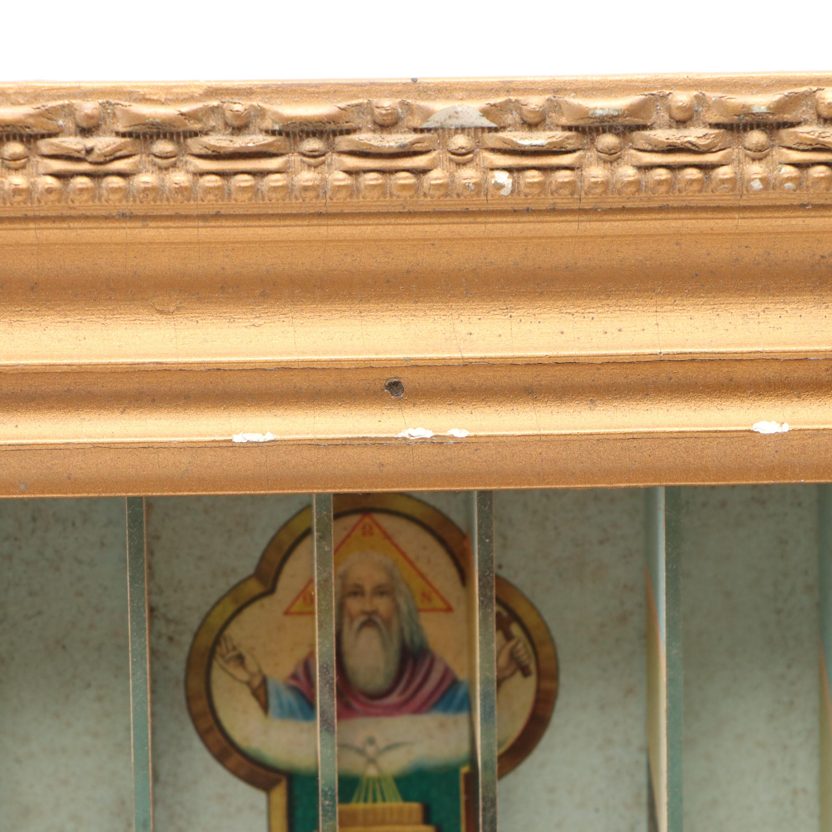 Tricenium Crucifixion Scene, Virgin and Christ Shadowbox