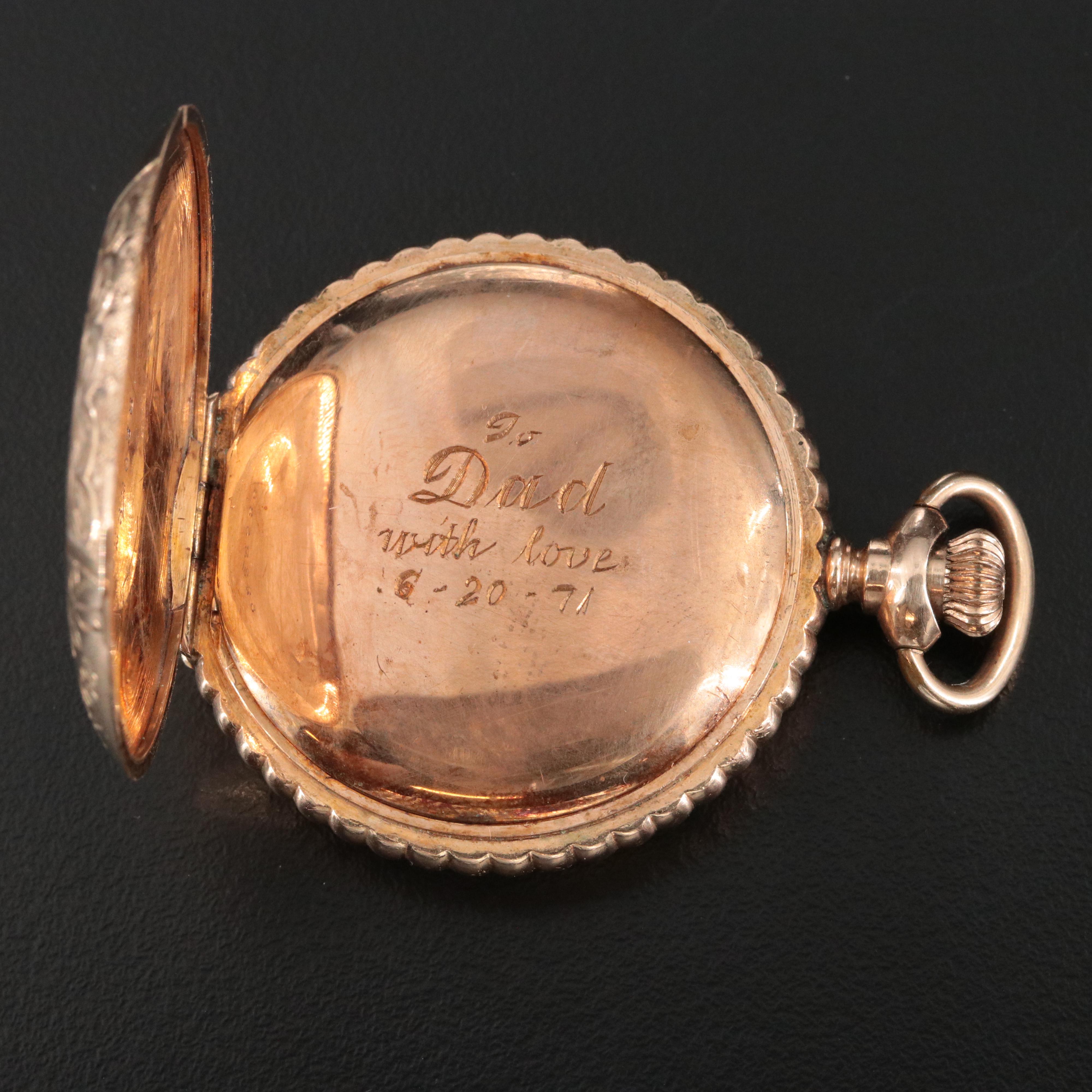 Antique Elgin Gold-Filled Hunting Case Pocket Watch