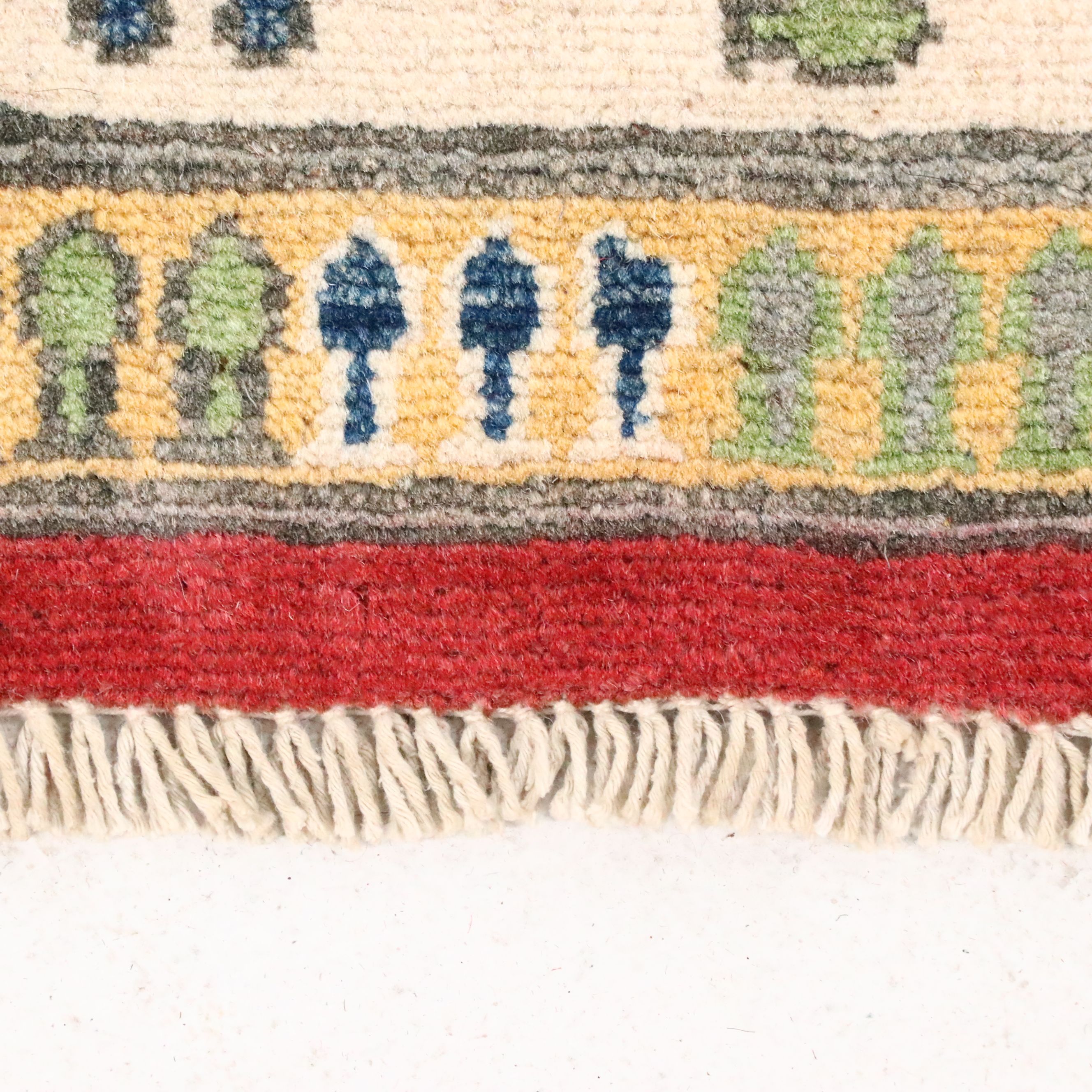 6'6 x 9'10 Hand-Knotted Afghan Pictorial War Rug Area Rug