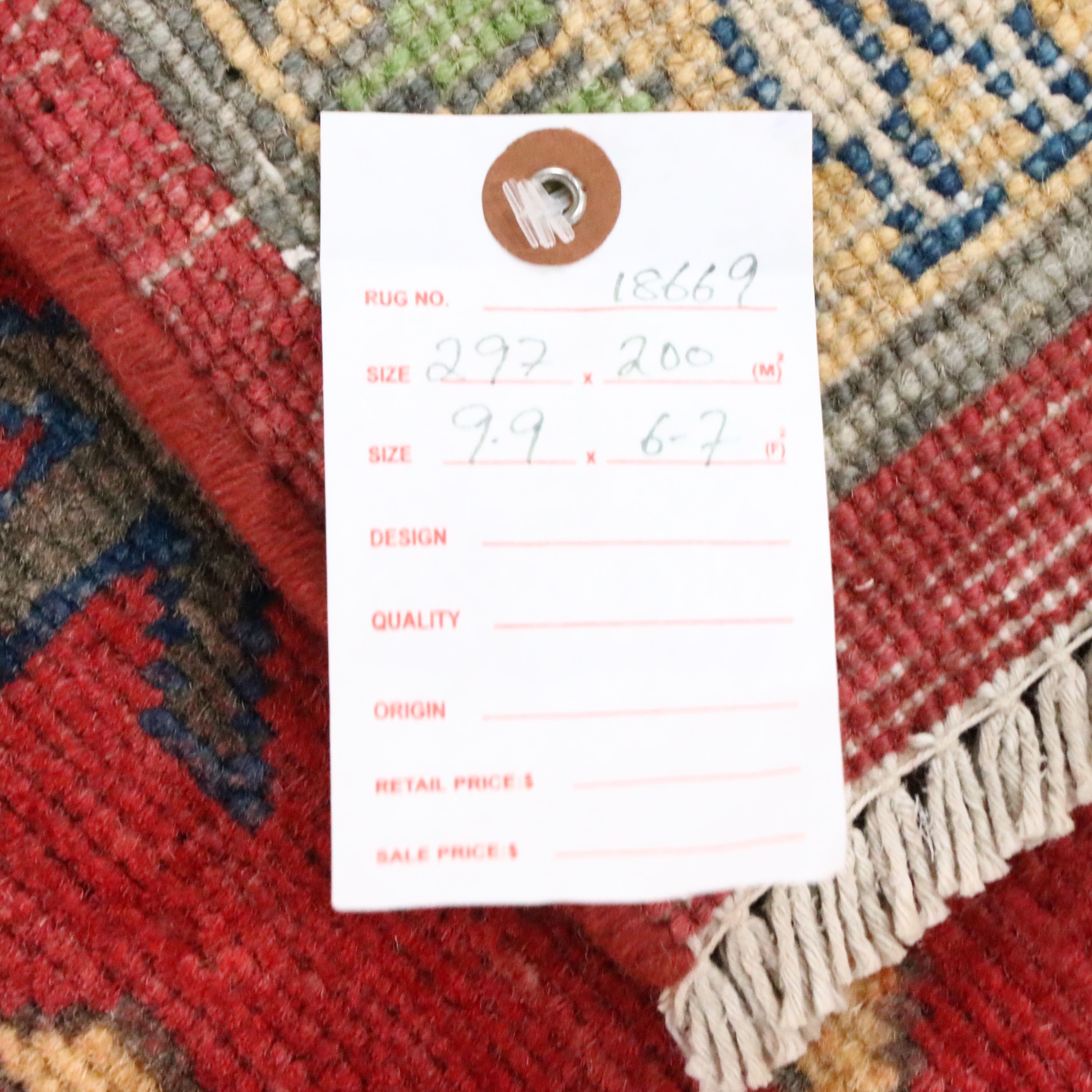 6'6 x 9'10 Hand-Knotted Afghan Pictorial War Rug Area Rug