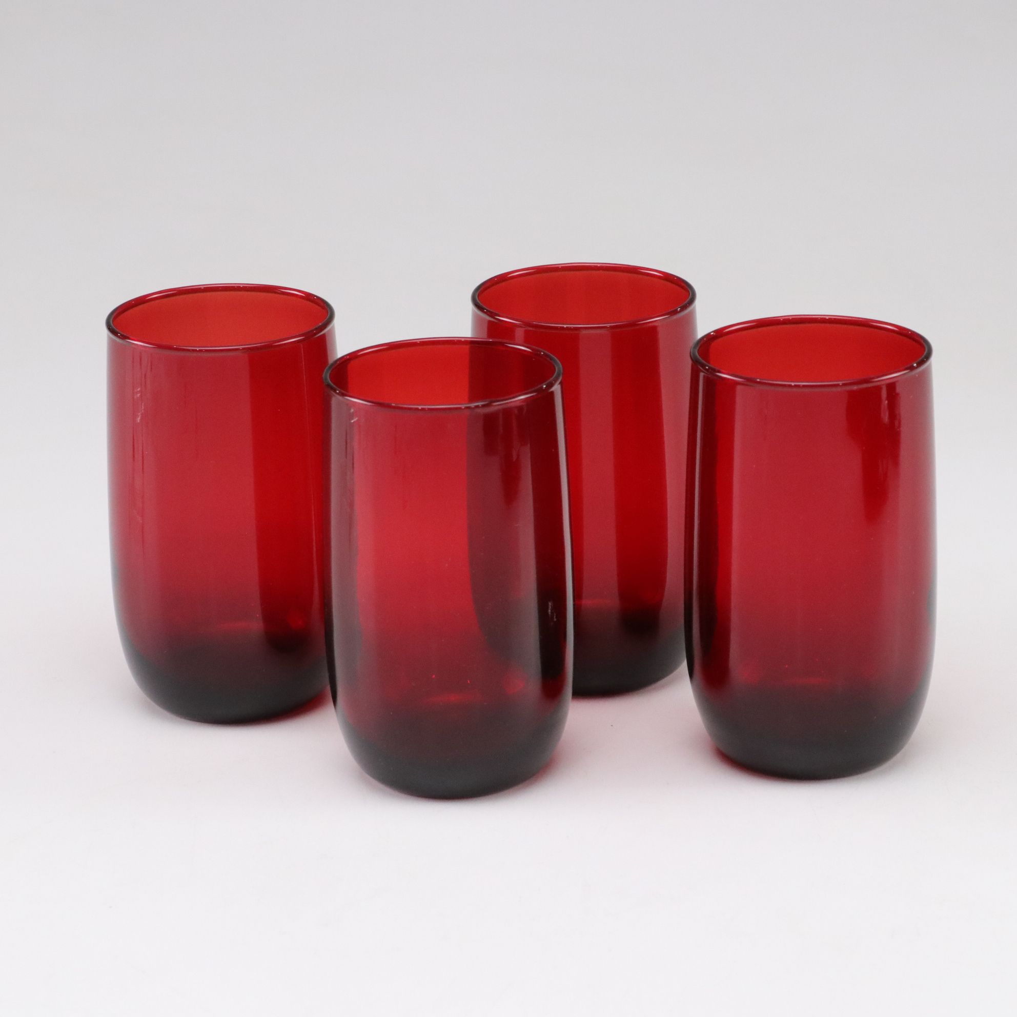 Anchor Hocking "Charm Ruby" Dinnerware Setting for Four