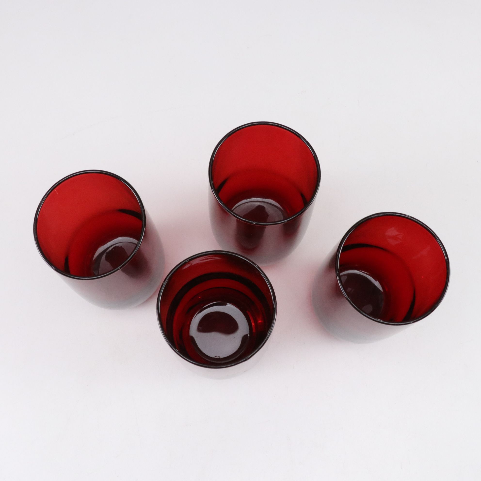 Anchor Hocking "Charm Ruby" Dinnerware Setting for Four