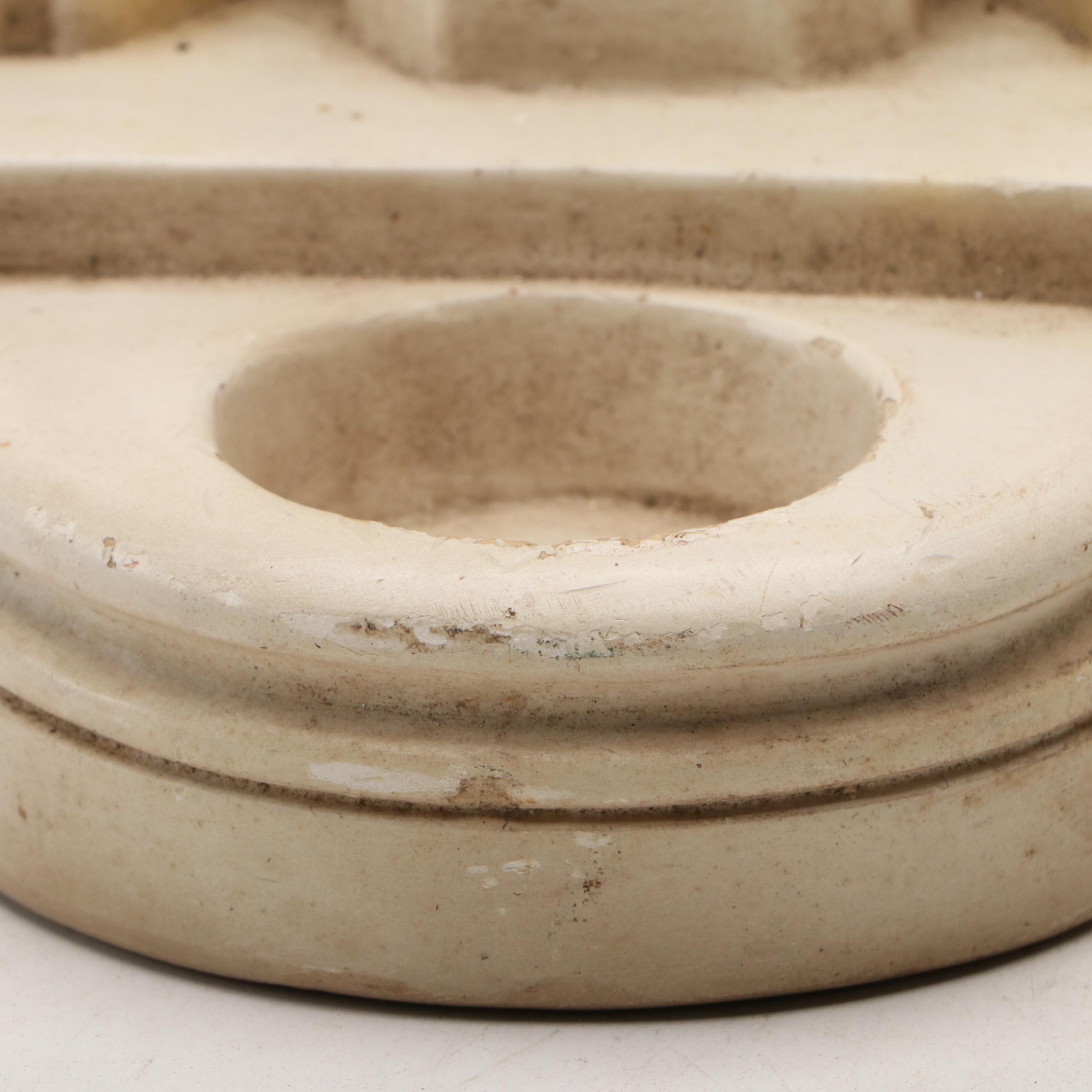 Chalkware Virgin Mary Votive Candle Wall Hanging, Figurine and Wall Medallion