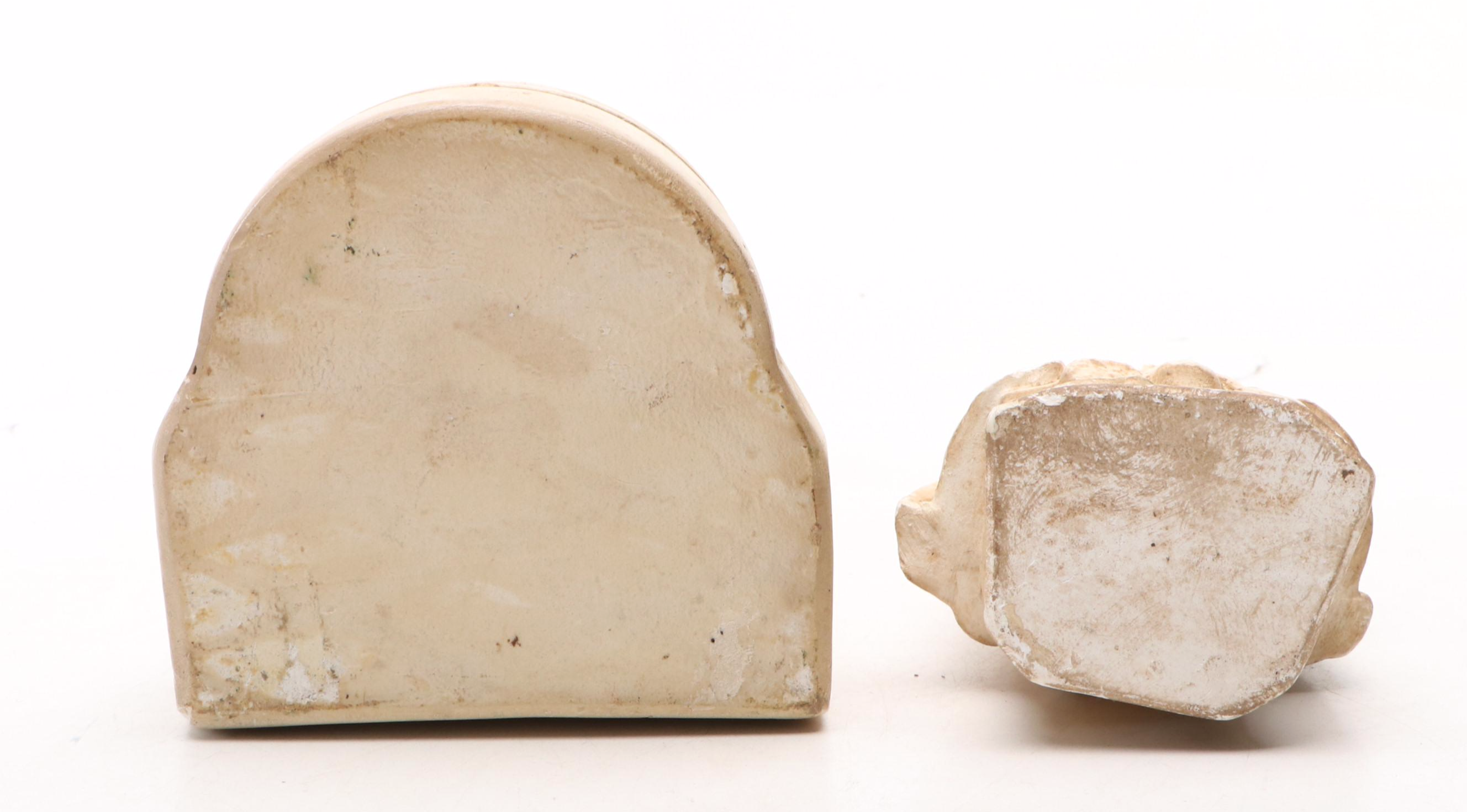 Chalkware Virgin Mary Votive Candle Wall Hanging, Figurine and Wall Medallion