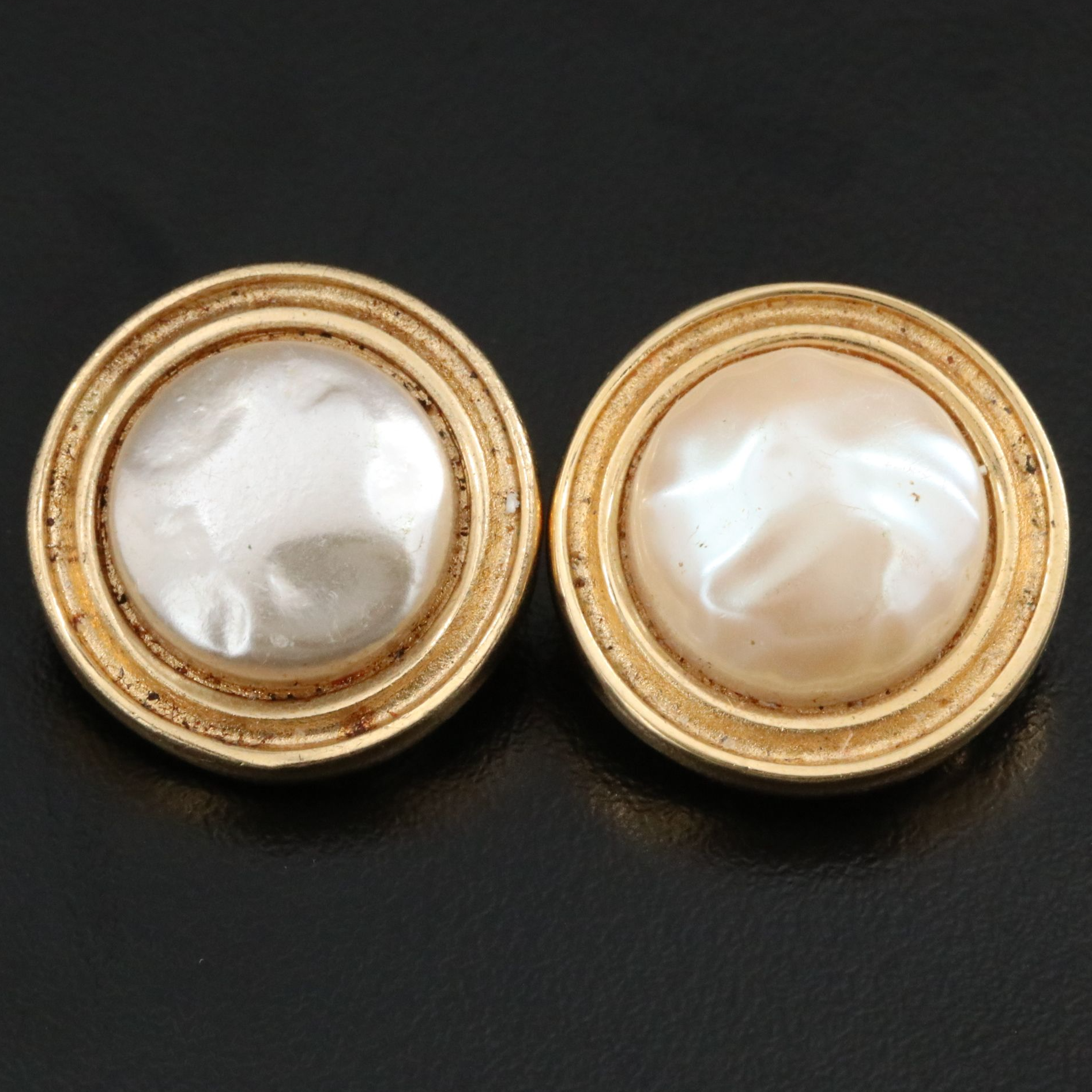 Givenchy Faux Pearl Clip Earrings