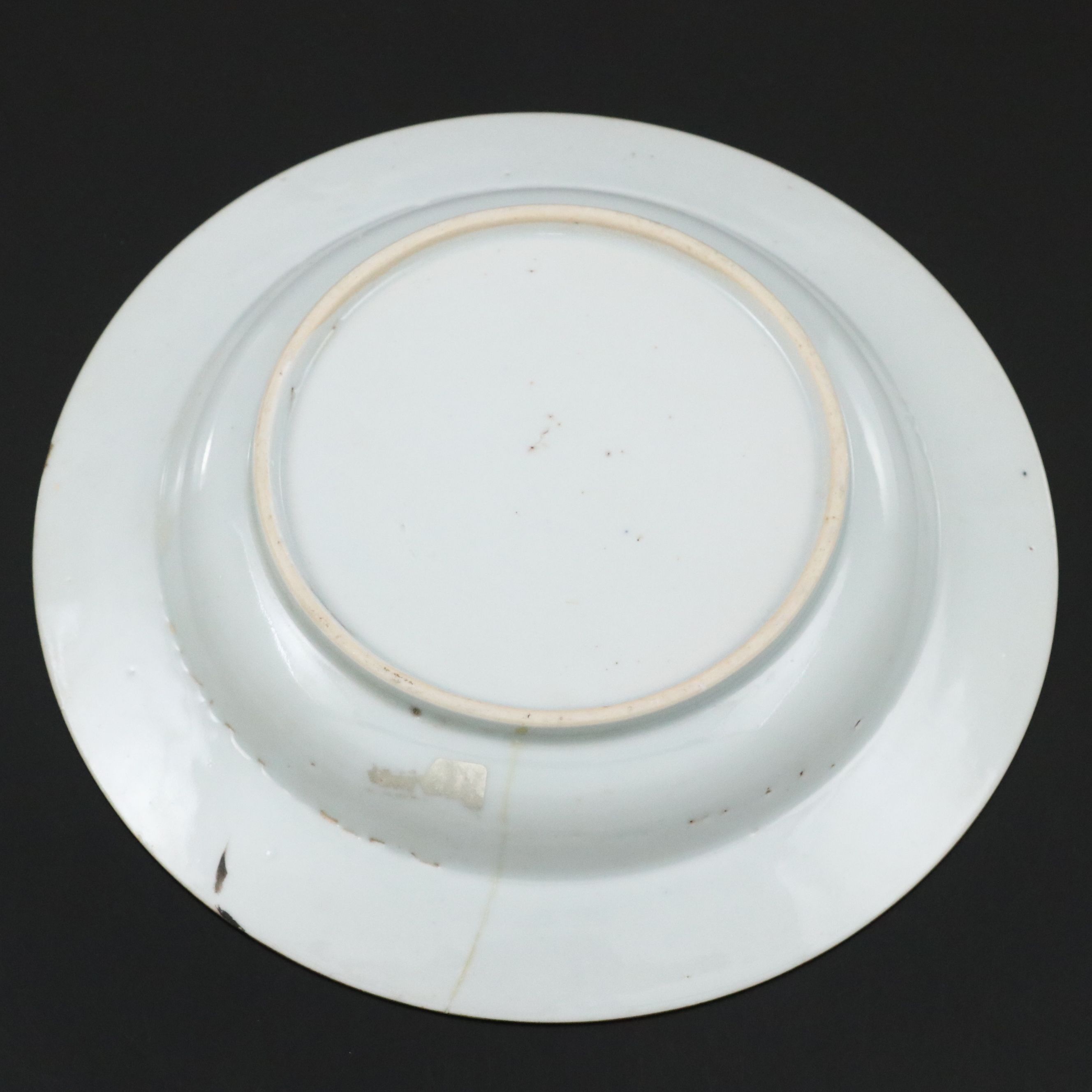 Chinese Export Hand-Painted Pastoral Scene Porcelain Bowl, 18th C.