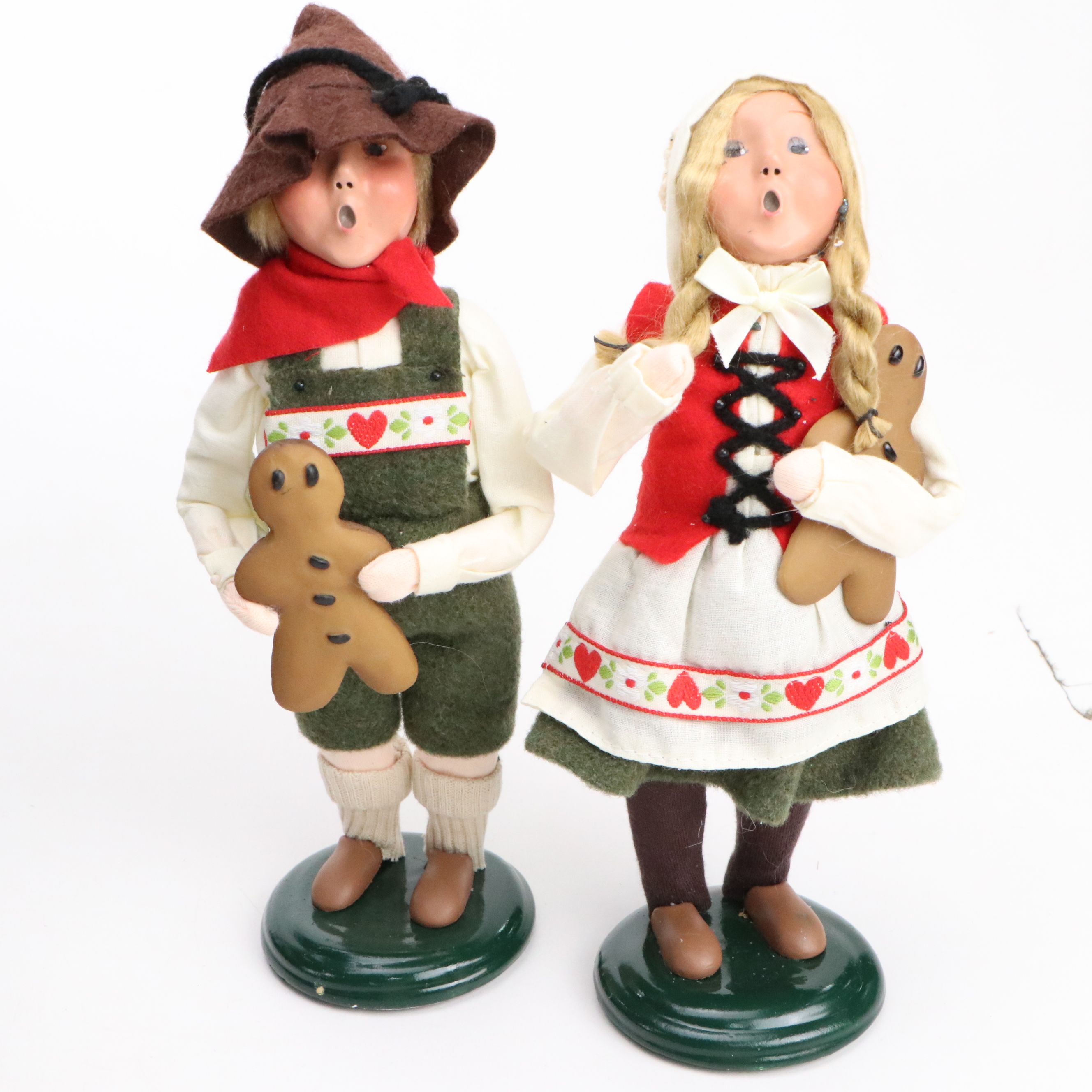 Byers' Choice "Girl with Nutcracker" with Other Carolers and Staircase Stand