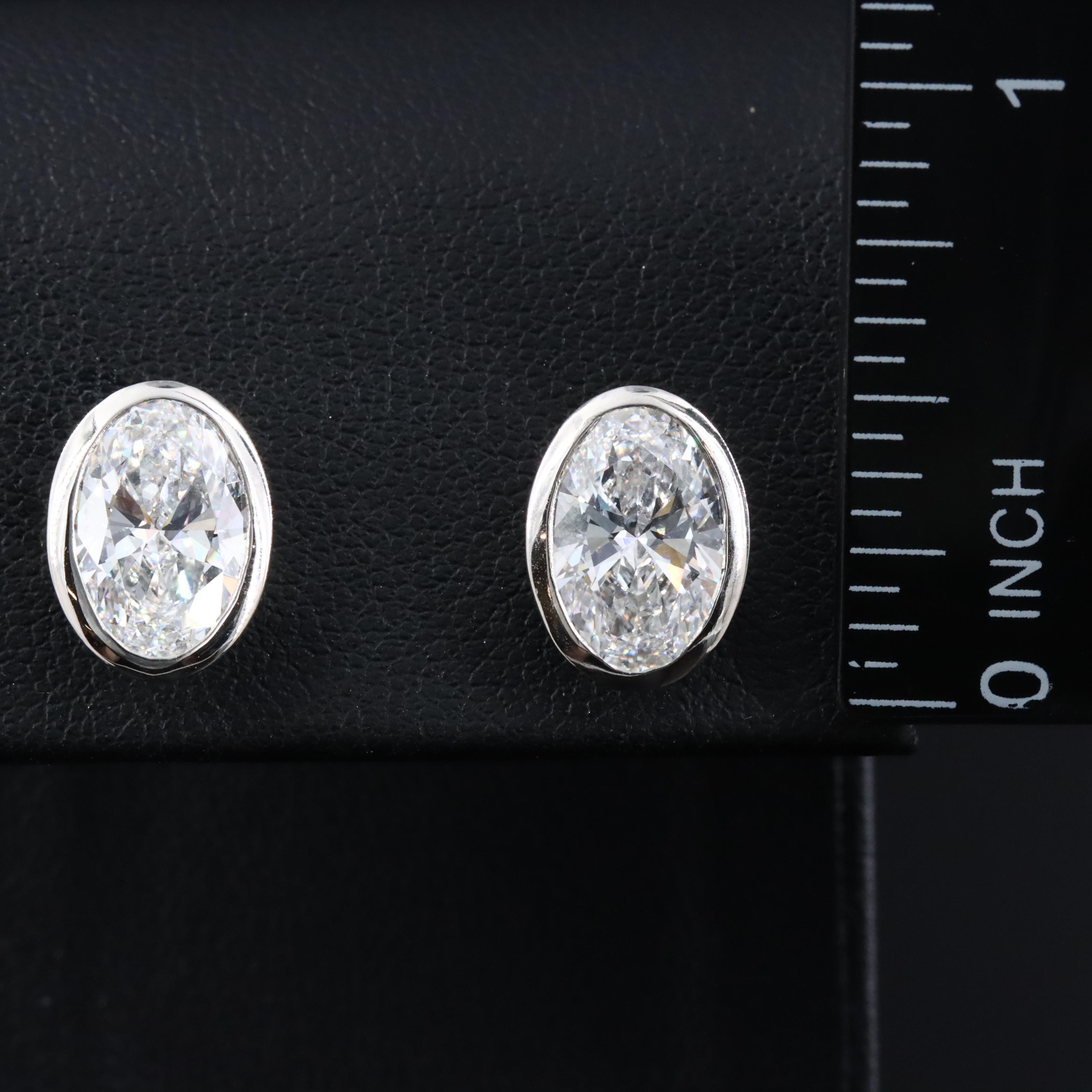 Platinum 4.34 CTW Lab Grown Diamond Earrings with IGI Reports