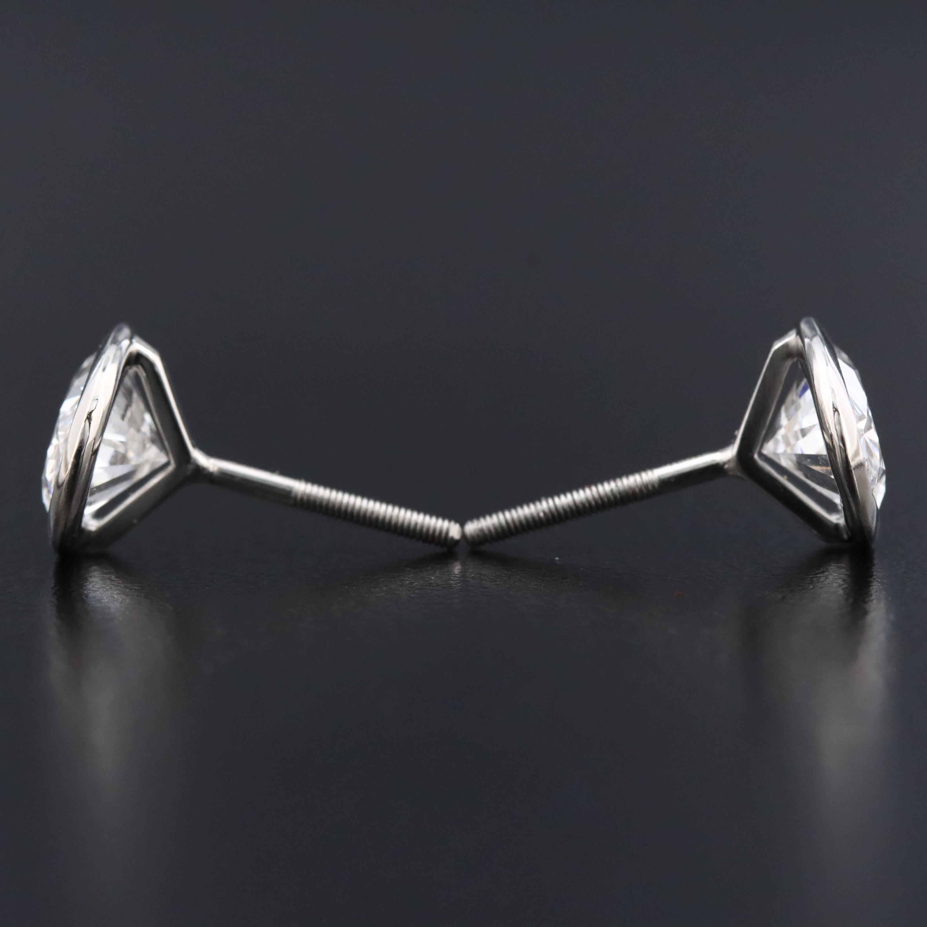 Platinum 4.34 CTW Lab Grown Diamond Earrings with IGI Reports