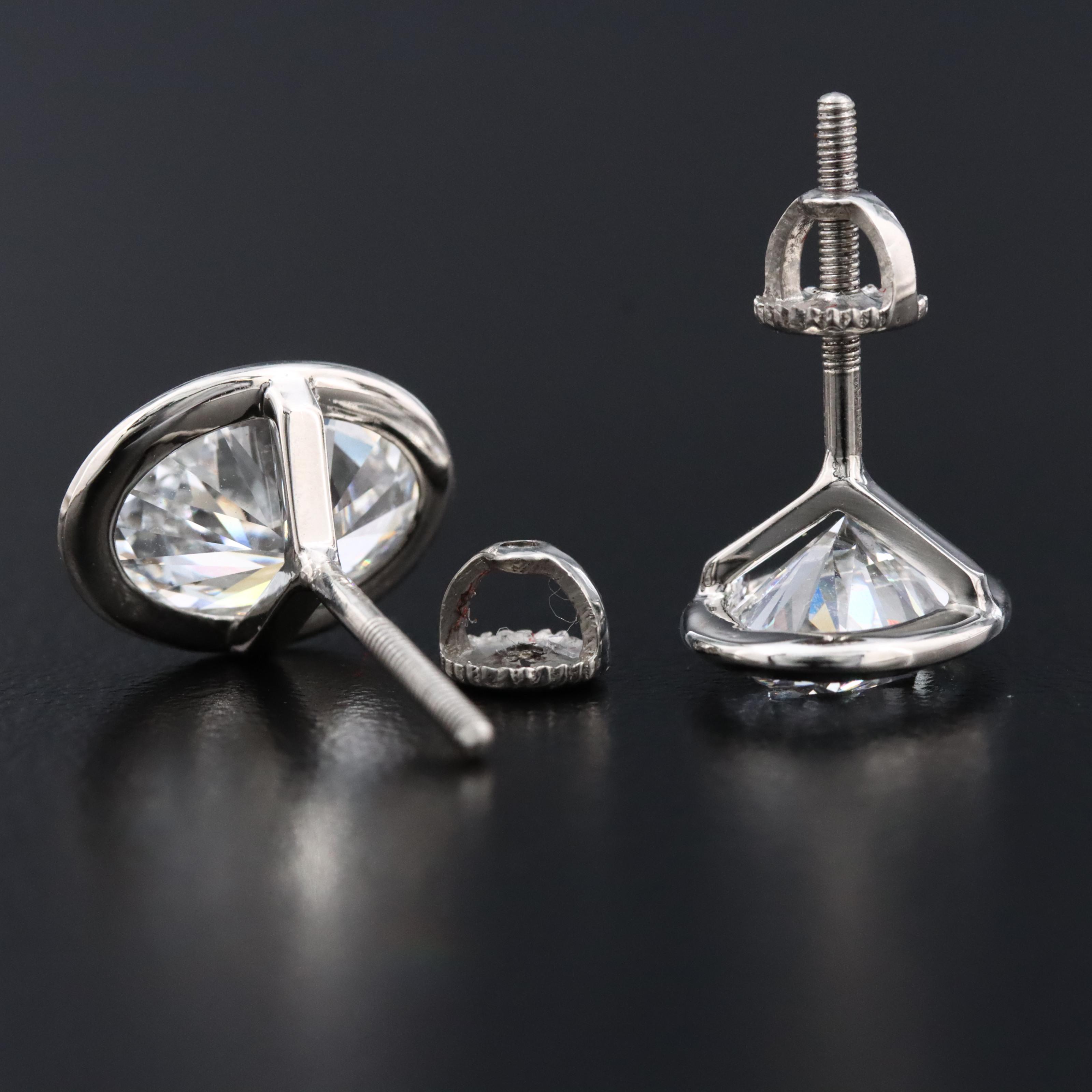 Platinum 4.34 CTW Lab Grown Diamond Earrings with IGI Reports